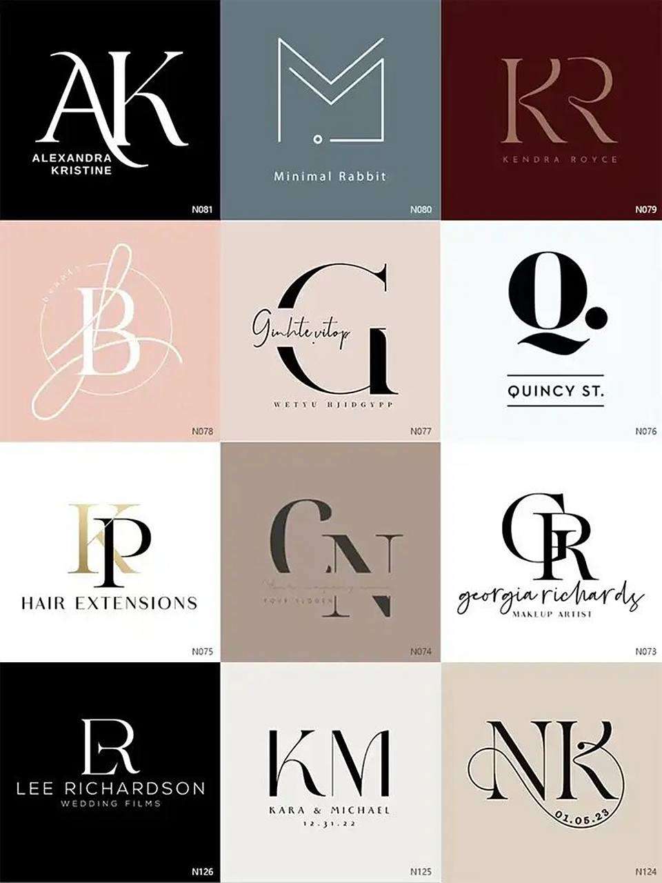 高端字母logo设计简约高级字母组合轻奢大气 #不懂就问有问必答