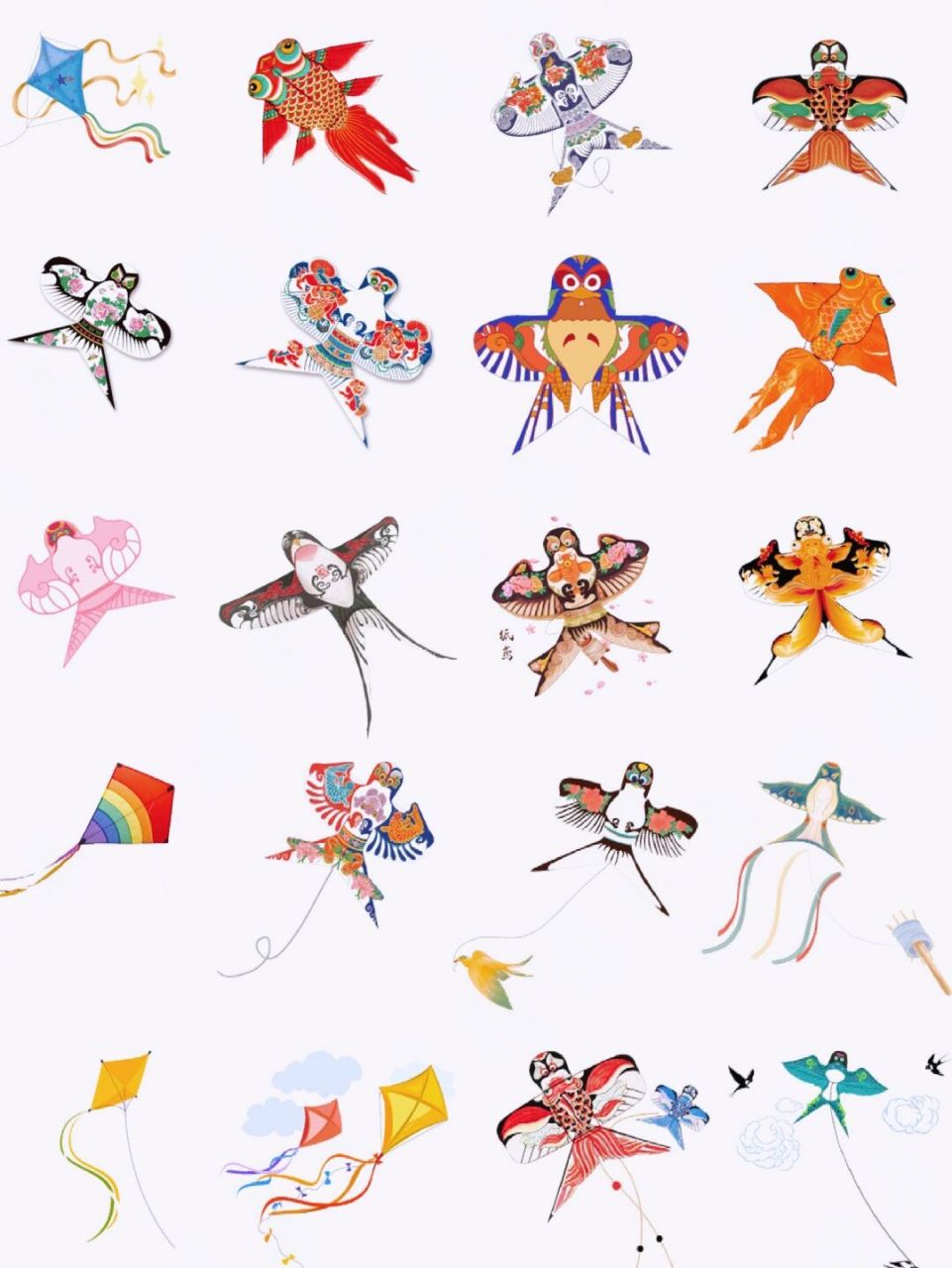 今天来一波和春天有关的国风素材 0909【风筝】【纸鸢】素材 96