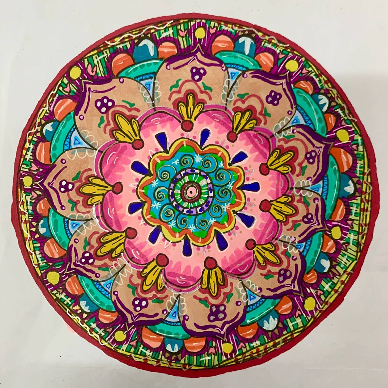 初中美术《扮靓生活的花卉纹样》作业分享2 初一孩子们的作业,太漂亮