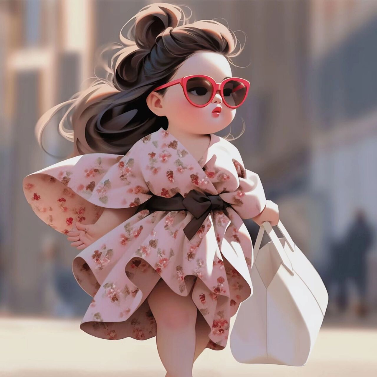 胖妞时装头像」 碎花系列一 不怕你胖,就怕你不时尚.