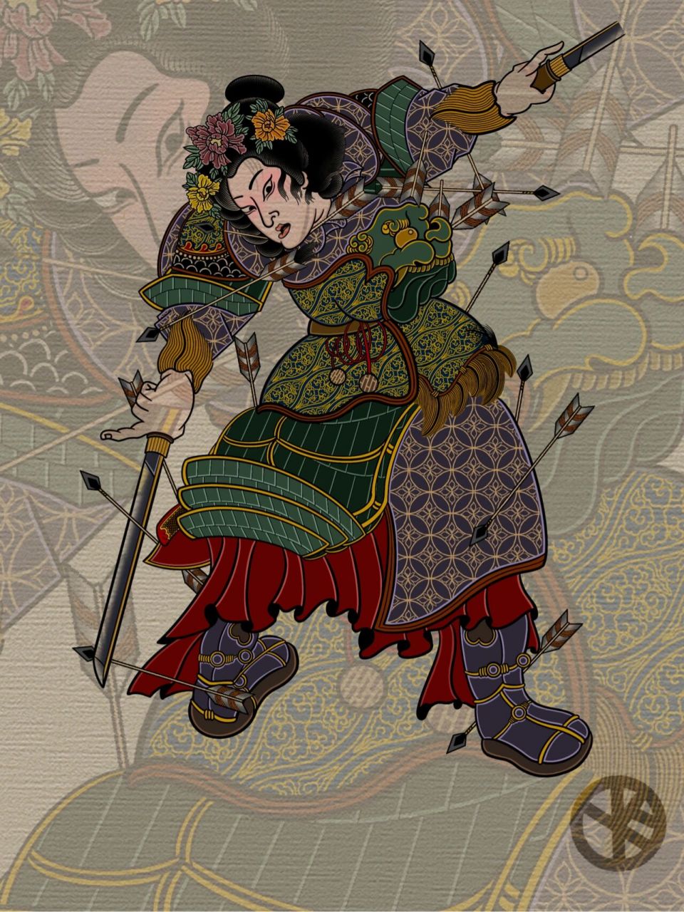 传统题材人物 水浒扈三娘