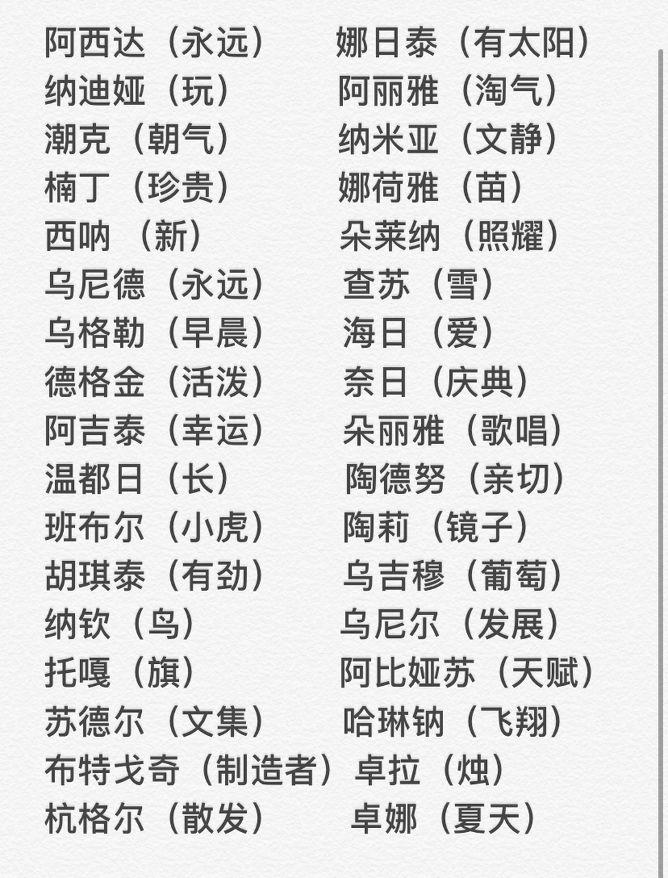 蒙古名字男孩图片