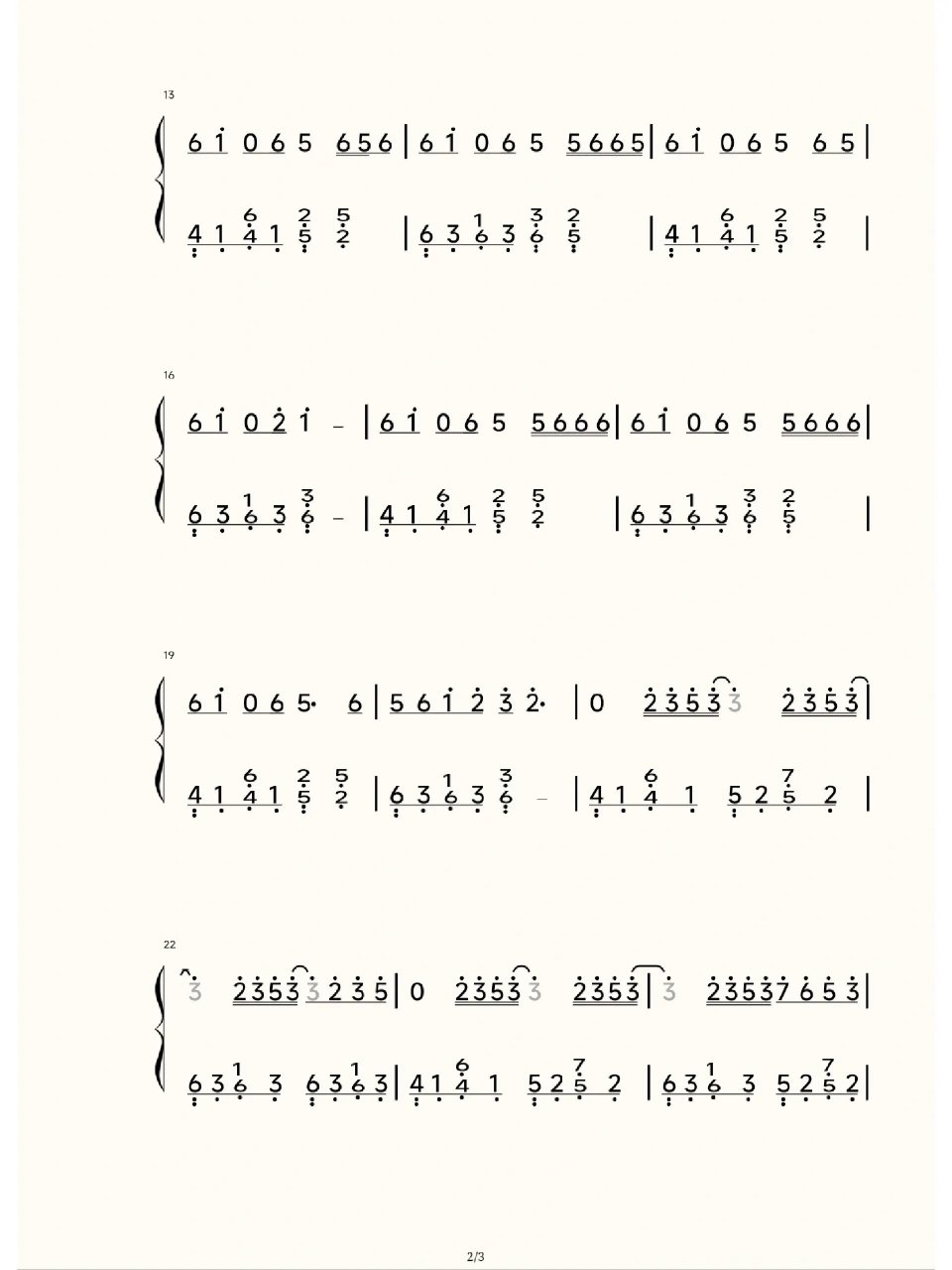 empty love简谱数字图片