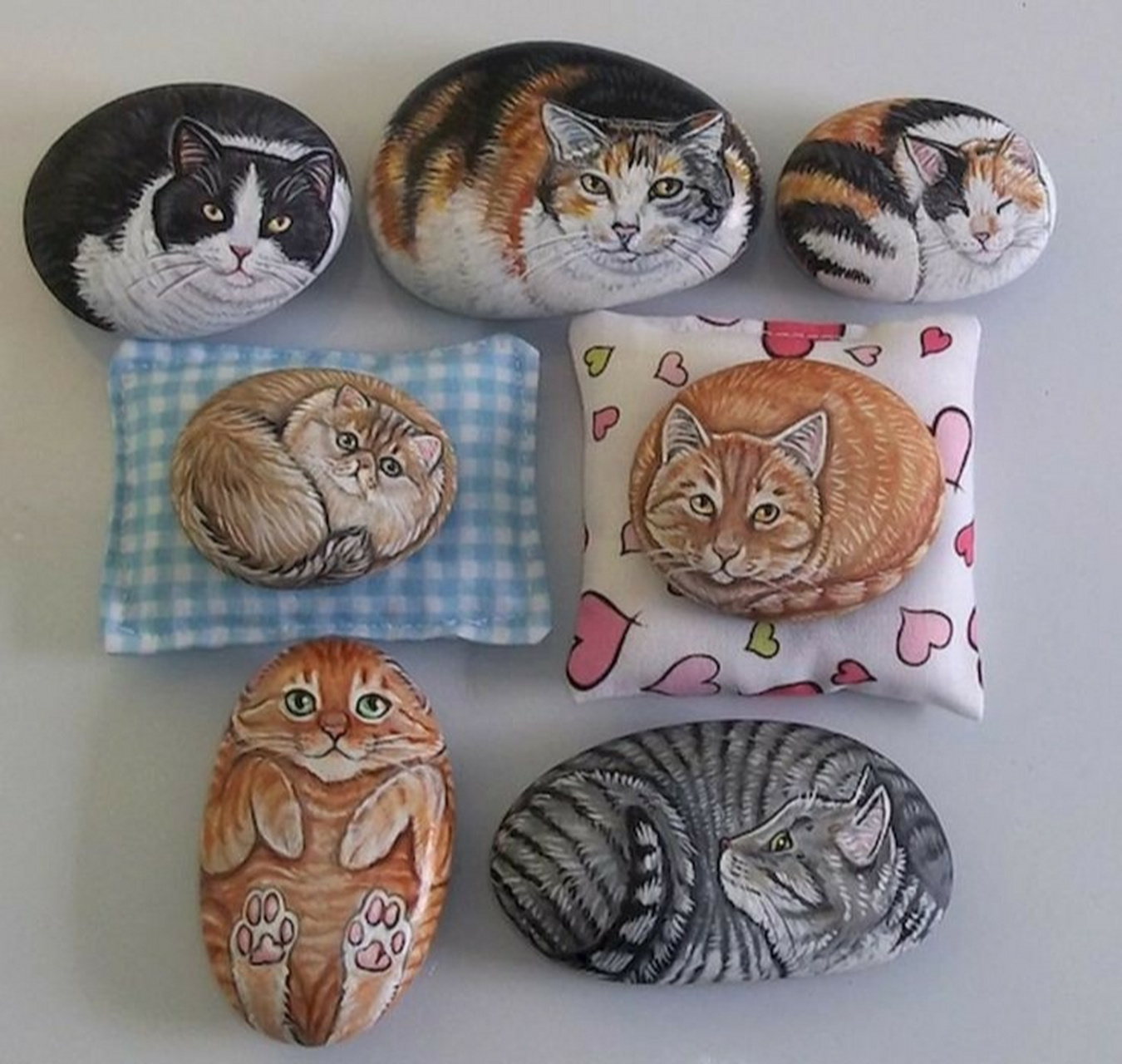 手绘石头画-动物系列 #手绘石头画