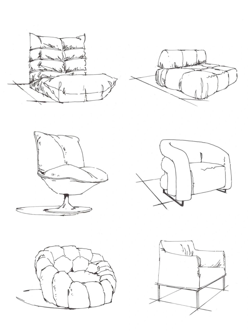 硬货|经典沙发单体线稿画法,建议收藏 室内设计|考研咨询|专接本|可接