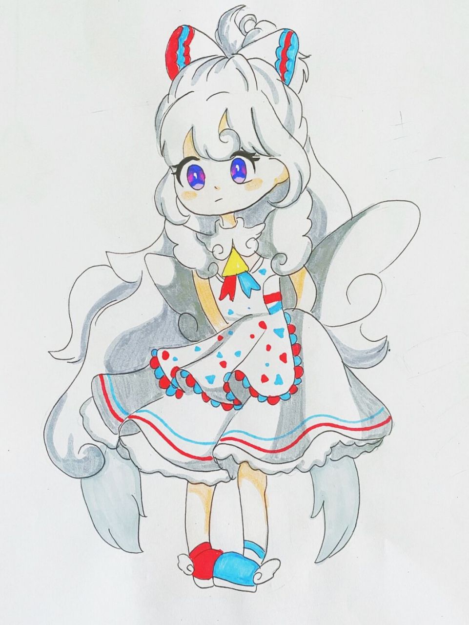 动漫女生 #卡通画# #动漫人物# #马克笔