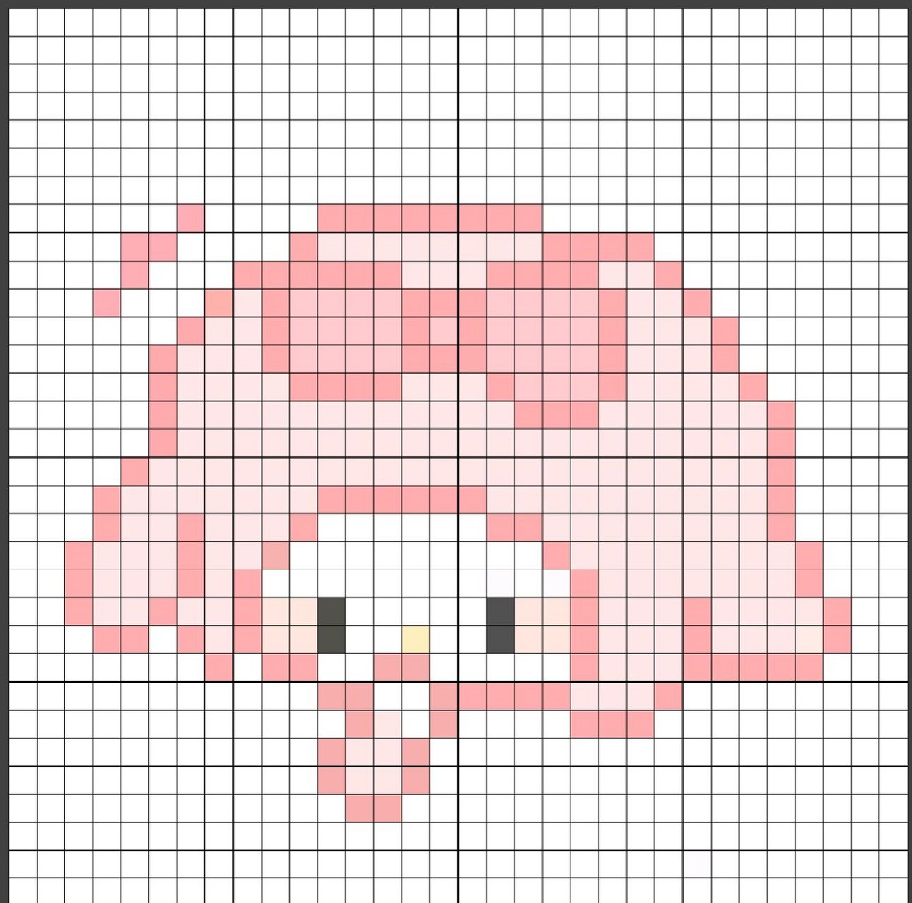 拼豆图纸/三丽鸥小羊 救命,我被三丽鸥小羊萌哭了!  原图参考