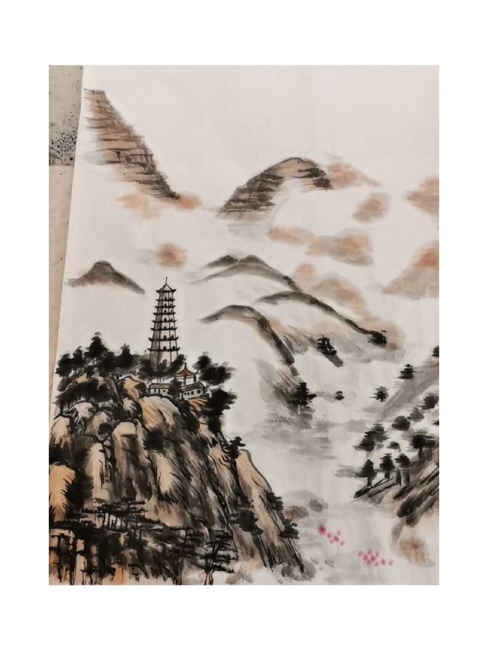 写意延安宝塔山,弘扬延安精神!