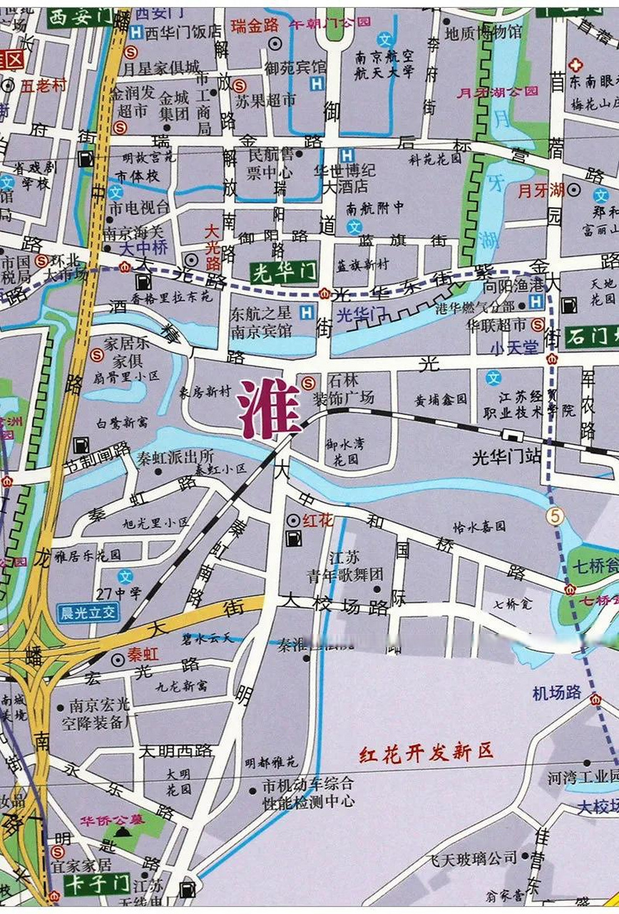 秦淮区各街道分布图图片