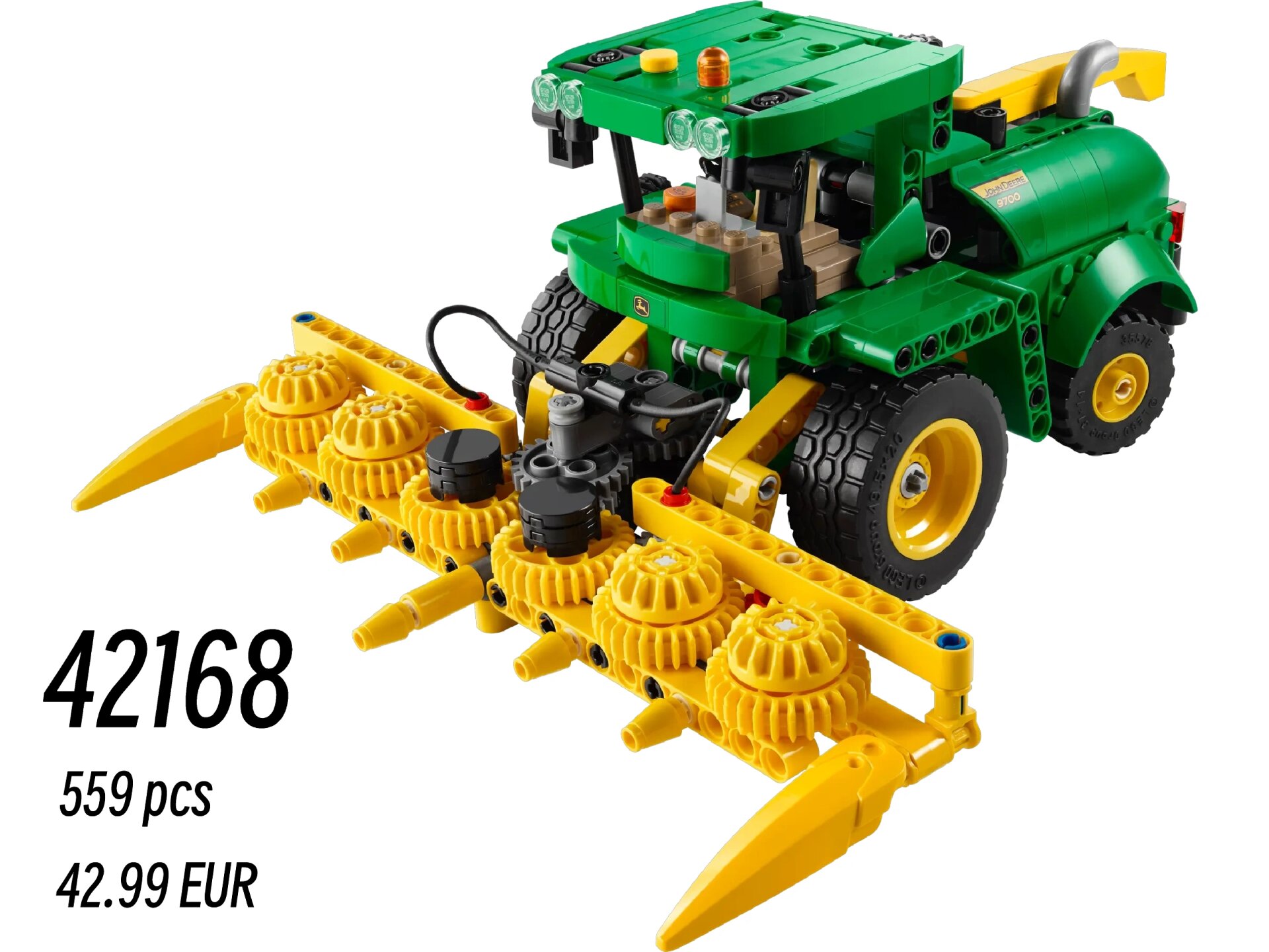 乐高一月新品42168约翰迪尔草料收割机 科技件和小颗粒的搭配挺巧妙的