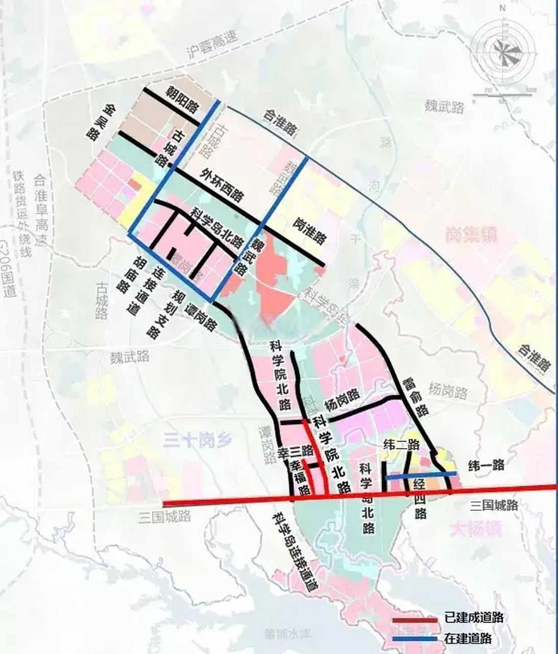 合肥廬陽區,大科學裝置集中區,暨濱湖科學城科學家小鎮(南區)規劃.