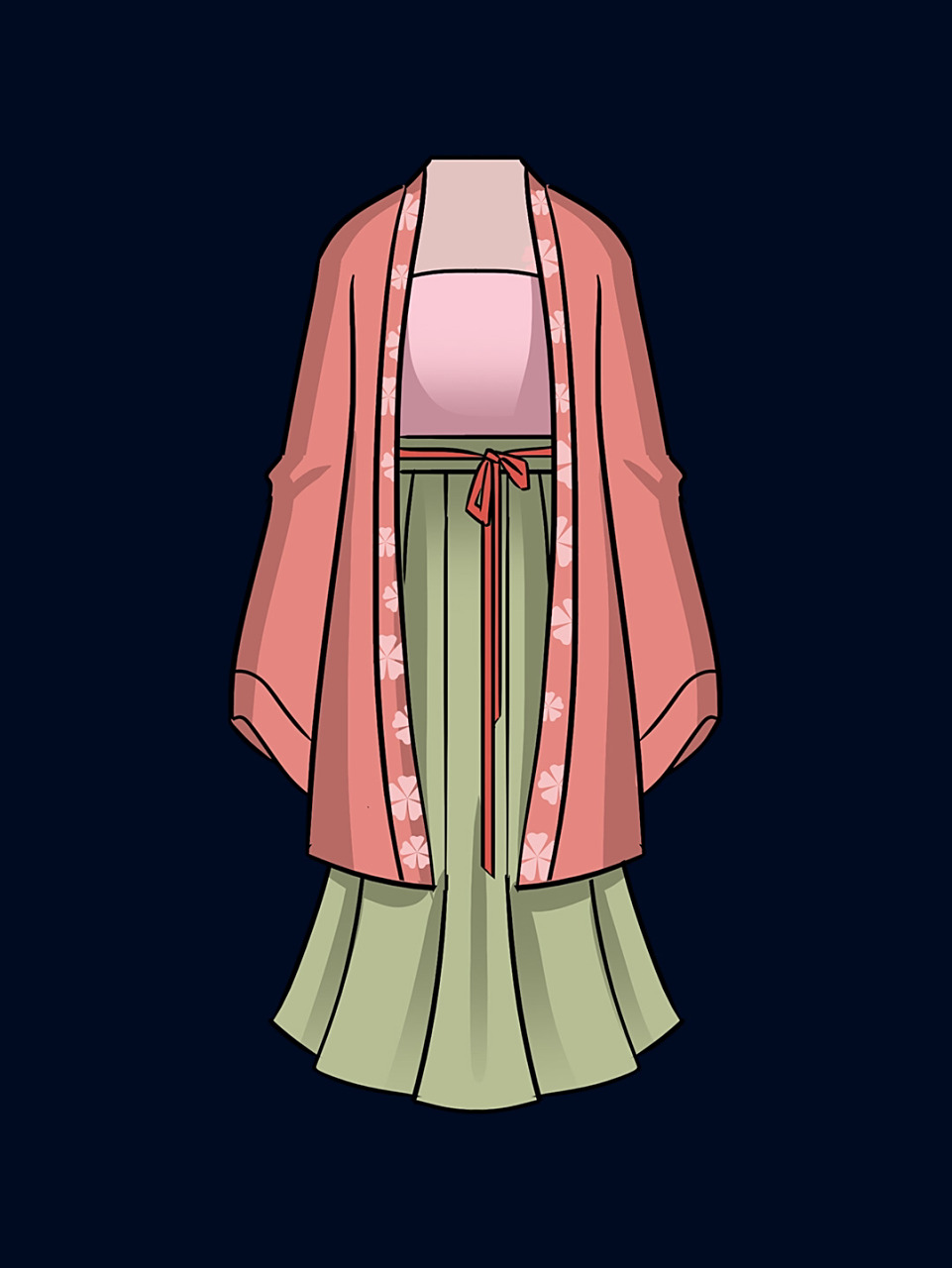 97今天给大家带来一组91手绘中国风汉服男女服饰卡通古代服装复古