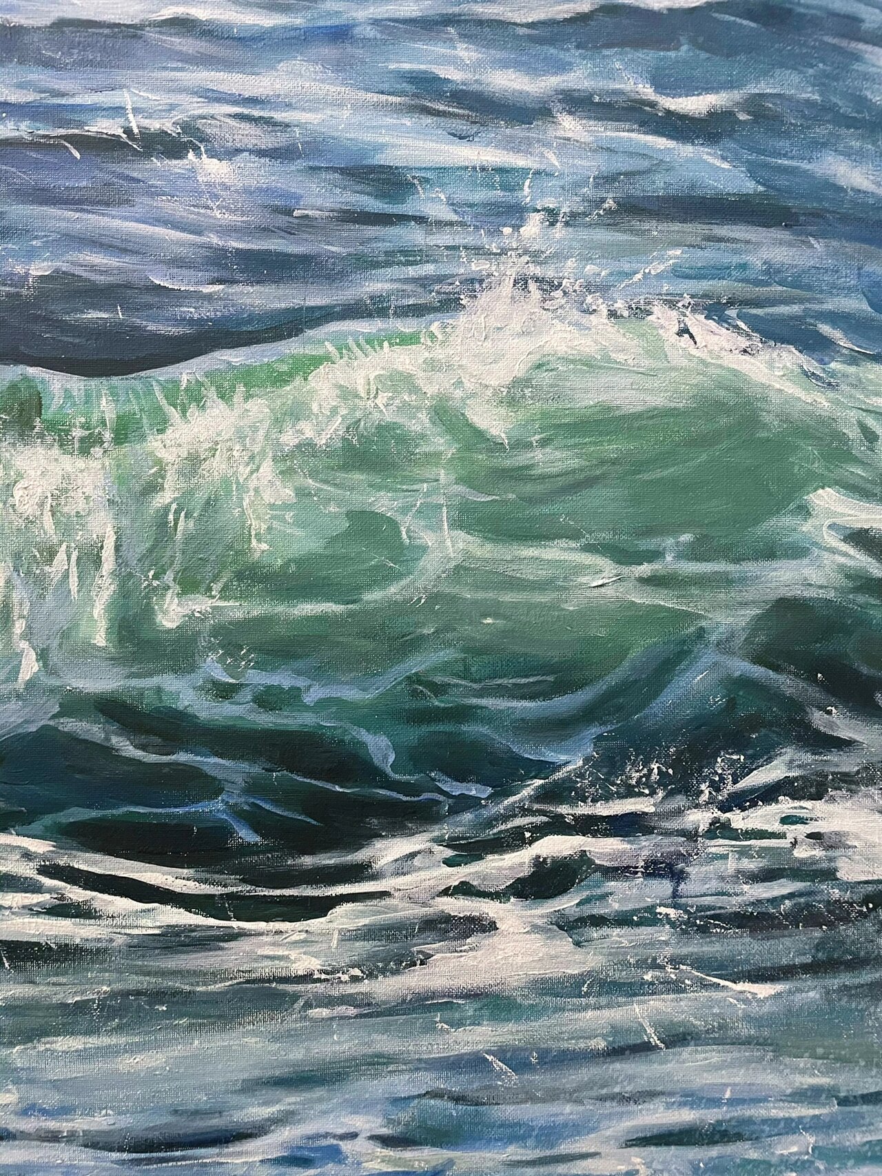 海浪98 #画海#海浪##画画##海水##水粉画##我的画室# 临摹名师作品