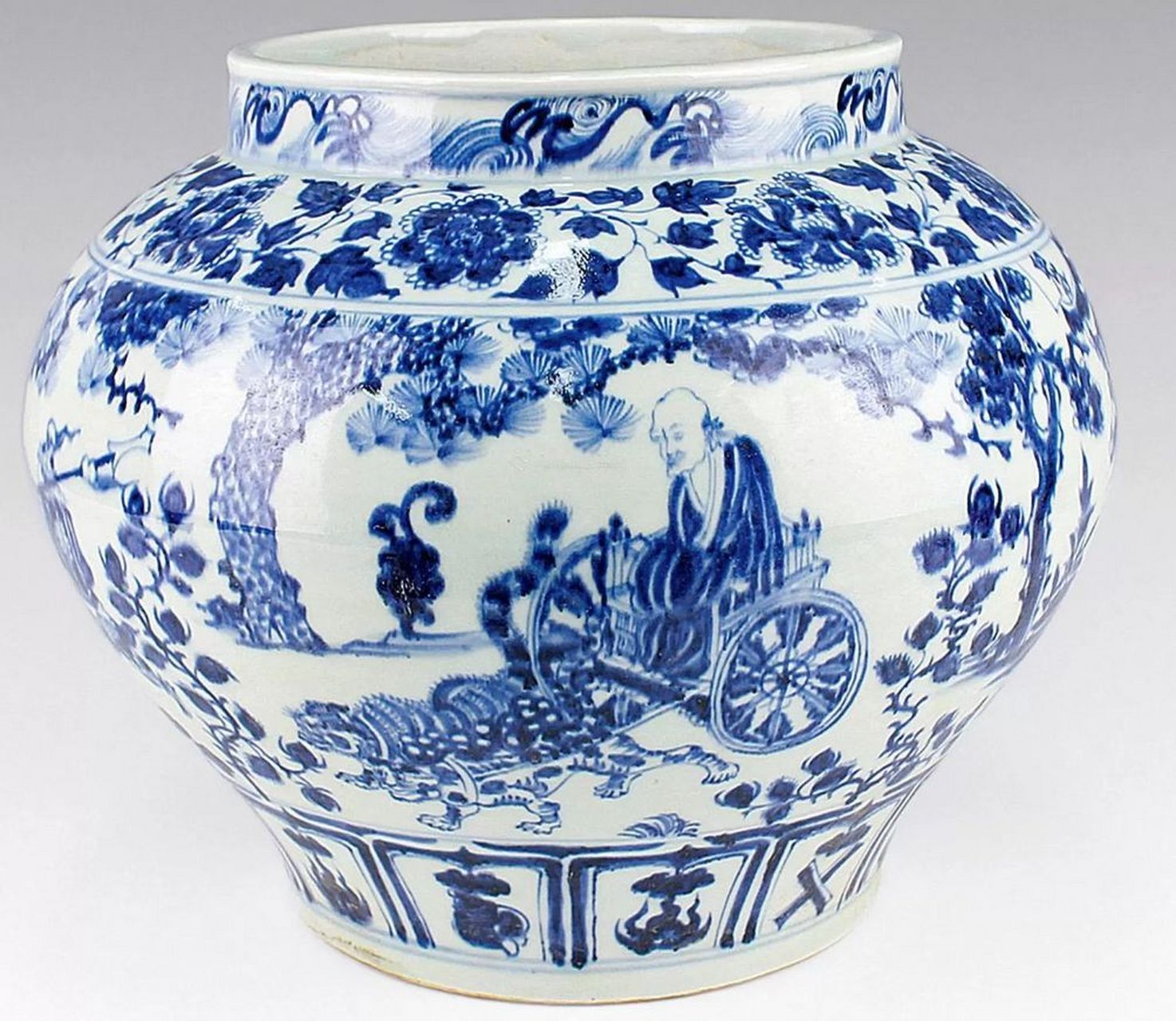 元青花鬼谷子下山图罐 中文名:元青花鬼谷子下山图罐 类02 02 别