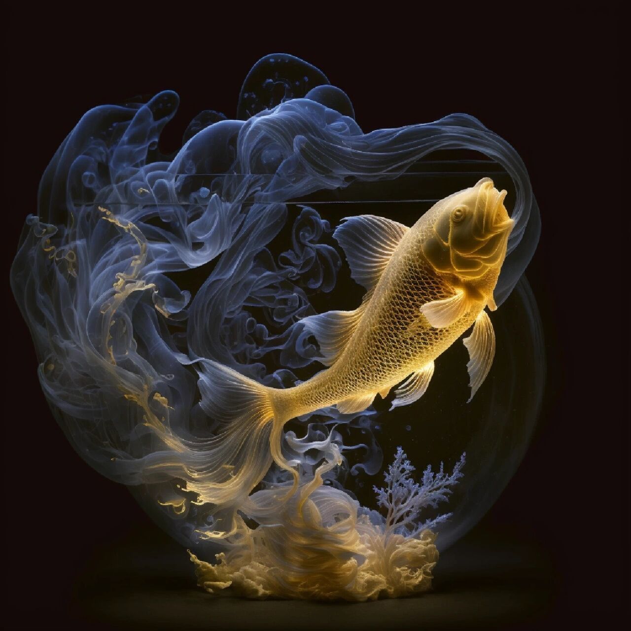 金色锦鲤,寓意:"飞黄腾达,官运亨通" 金色锦鲤,寓意着飞黄腾达,官运