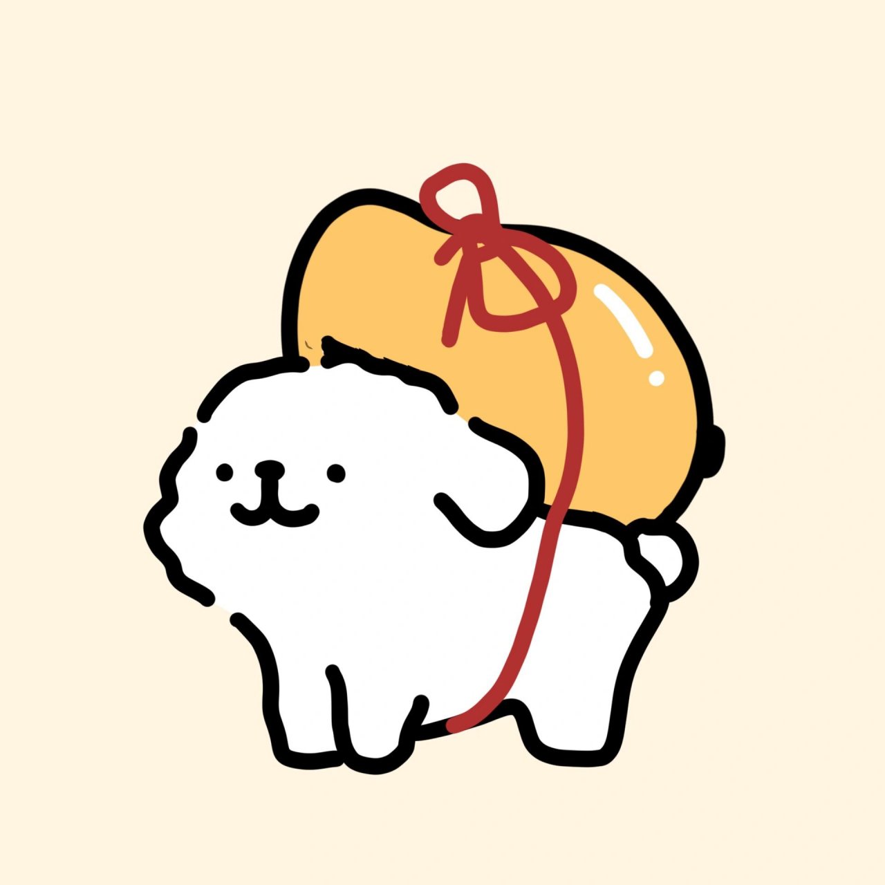 线条小狗|头像分享|水果系列 苹狗96芒狗03百香狗奇异狗07火龙