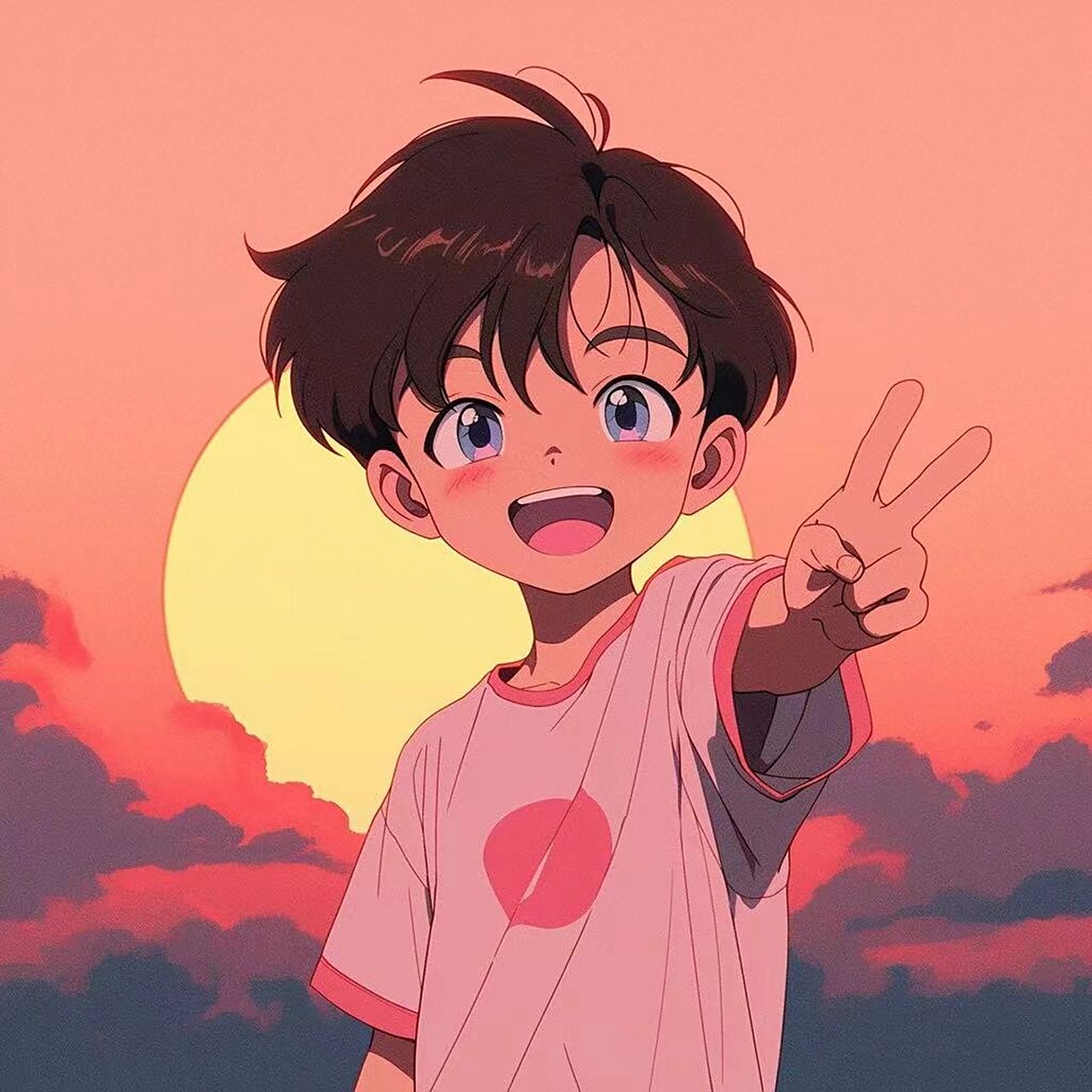 治愈系情侣头像/比耶头像