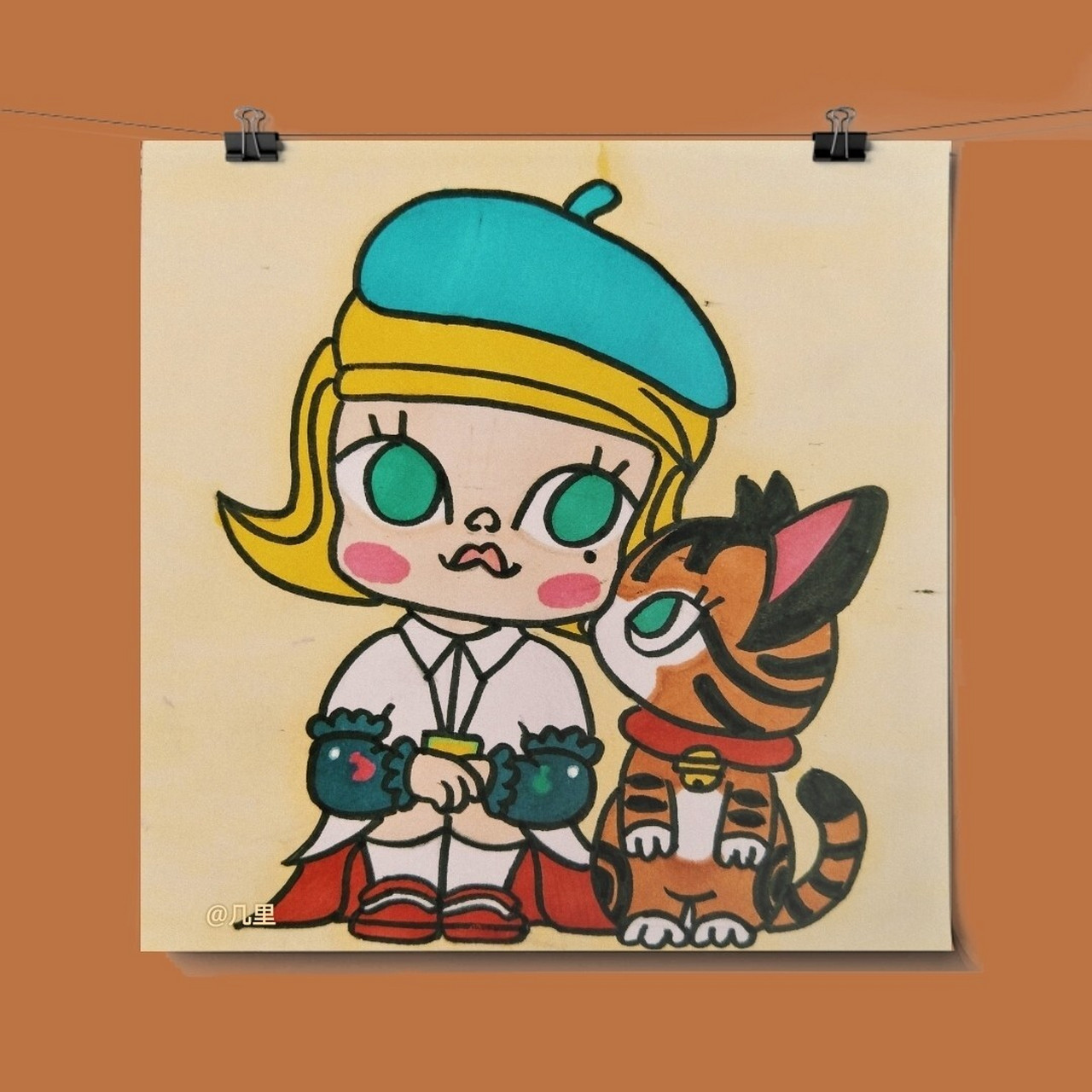 马克笔手绘|【molly】(附手稿) 93 93 93 【用具】 44白卡10