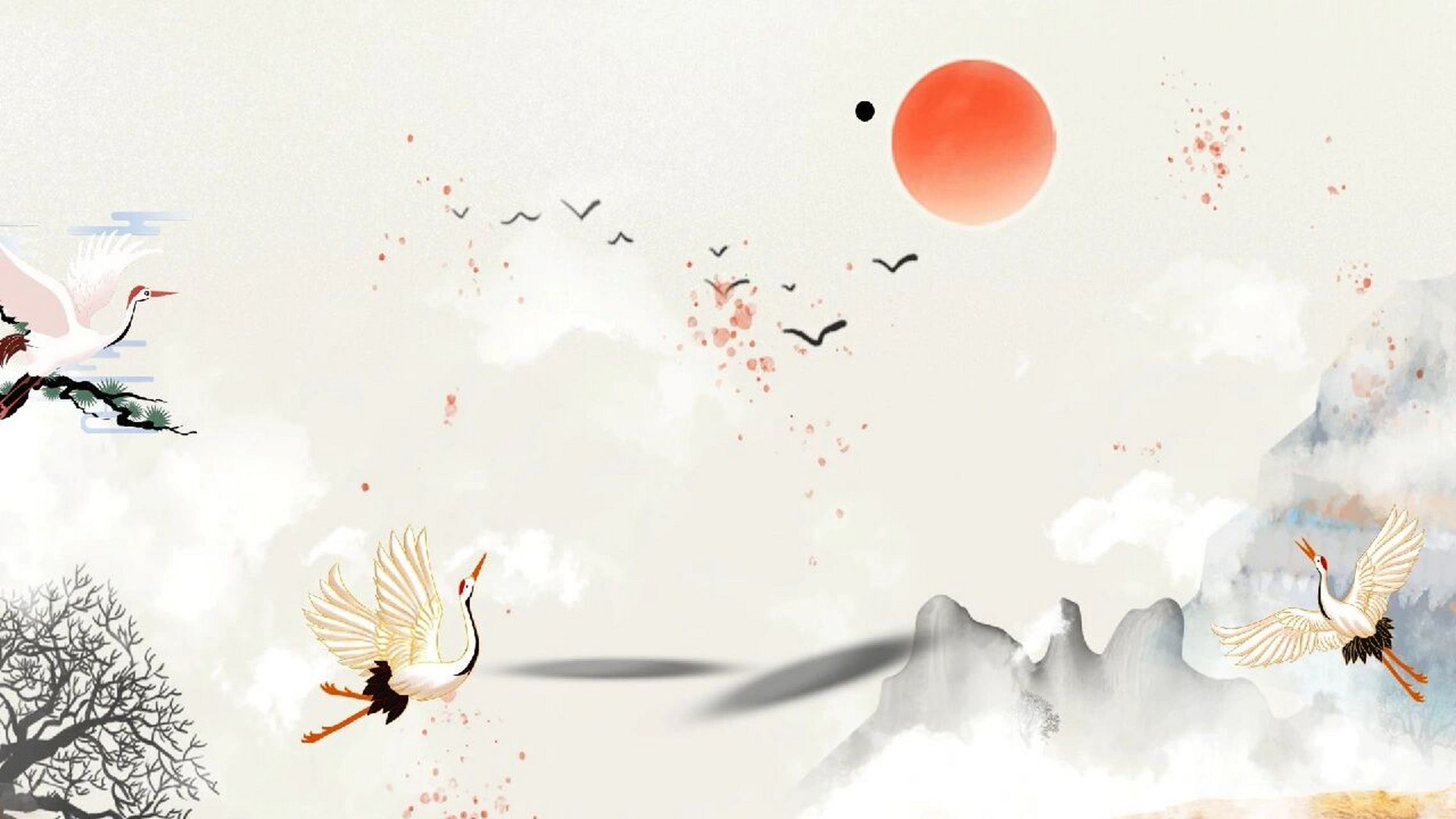 背景素材丨🌊国潮古风横屏背景图✨✨ 今日分享 🔥国潮风【横