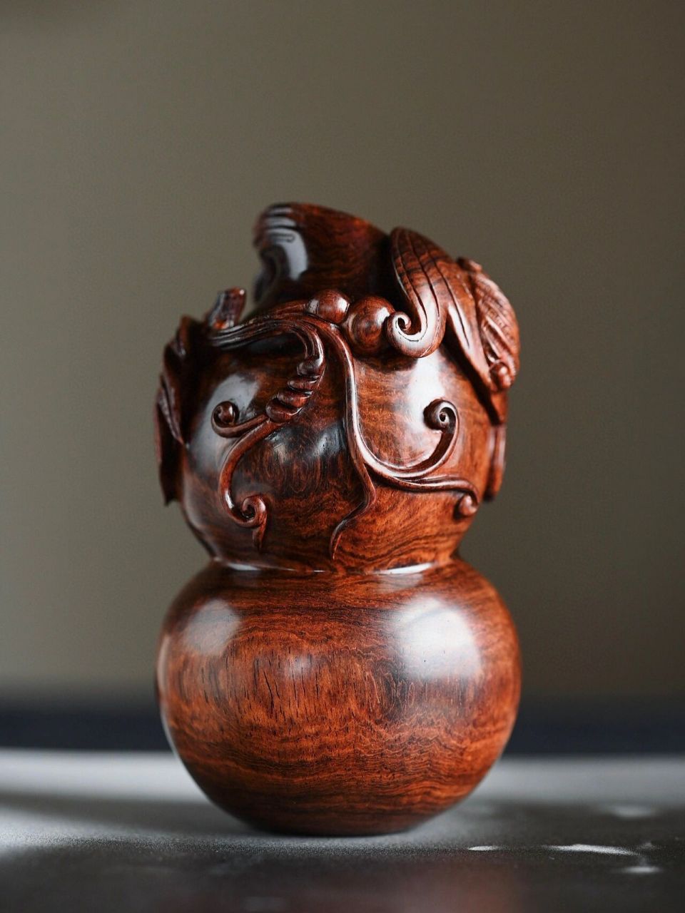 " 家有葫芦,如有福禄" 黄花梨"福禄万代"手把件,摆件 圆雕葫芦,顶部