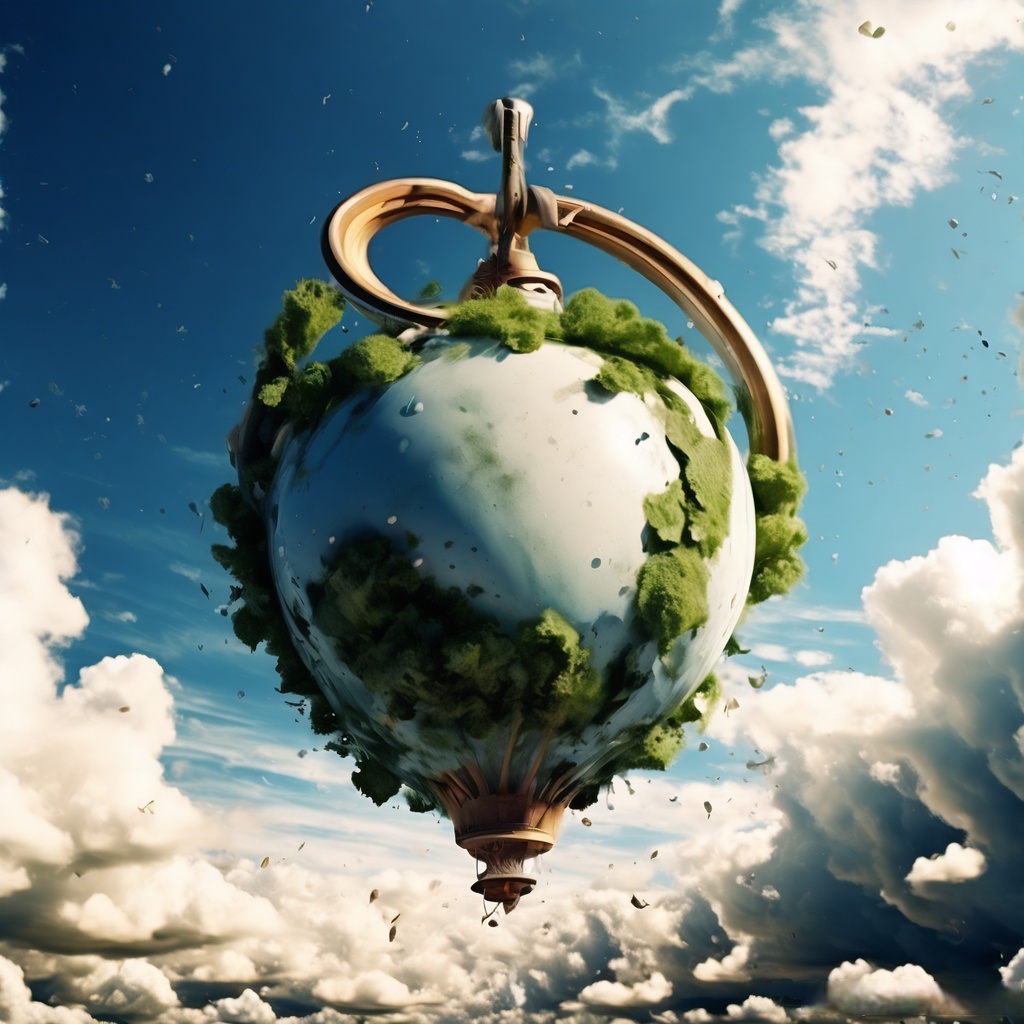 这款地球仪设计独特,绿色植物覆盖其表面,仿佛地球正焕发出勃勃生 