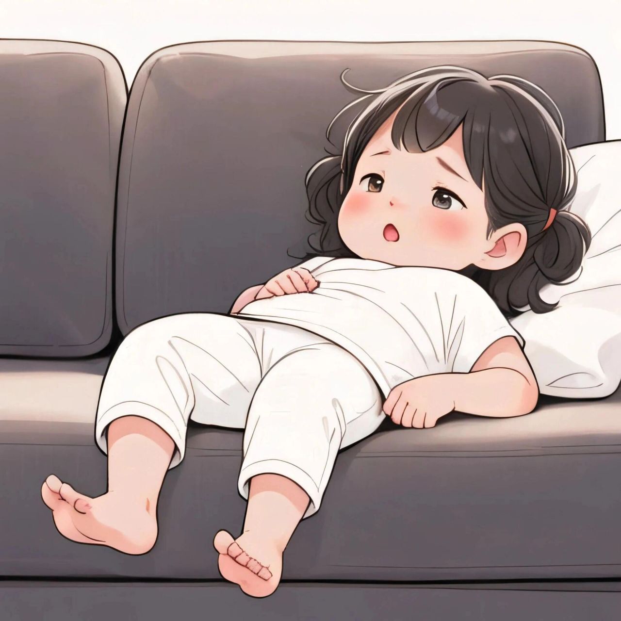 可爱小孩躺平摆烂卡通头像 图片来源网络,侵权删.