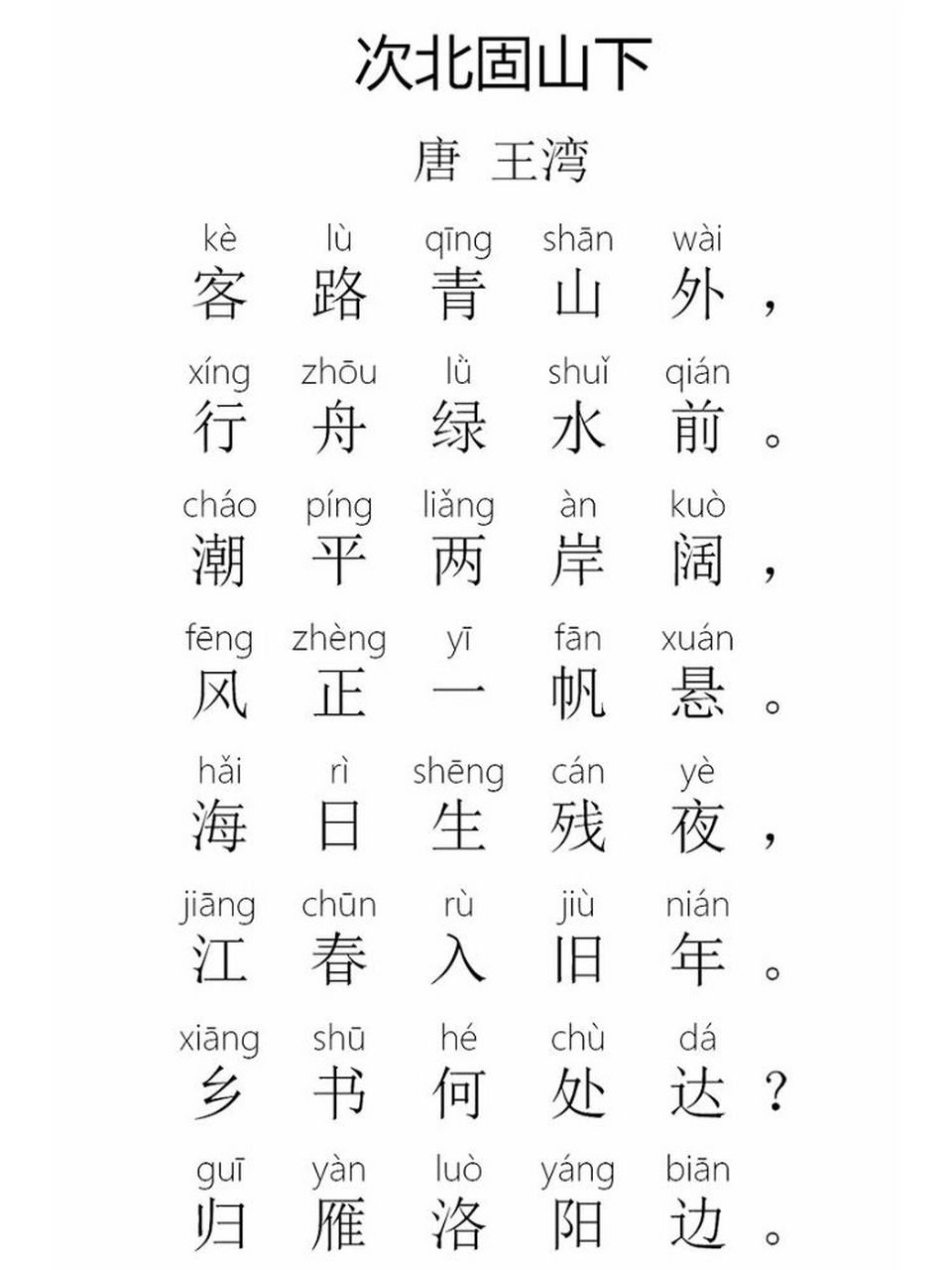 诗词精读分享《次北固山下》唐·王湾 诗词讲解: 郁郁葱葱的山外是