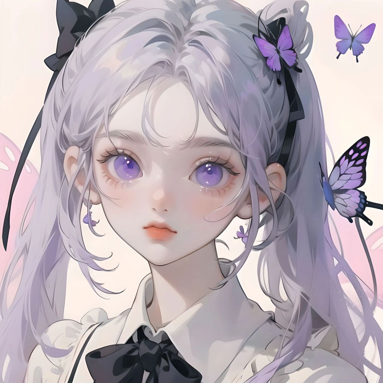 紫色系"小猫"61女生头像～ 有没有特别喜欢猫耳头像的～ "我拿什么