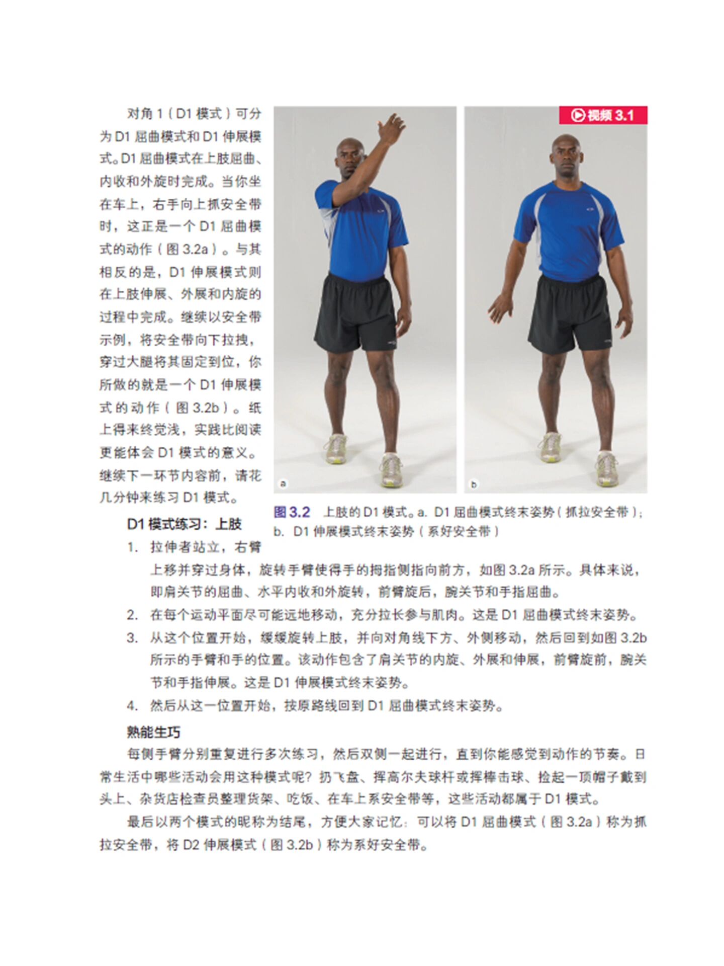 【pnf的螺旋-对角模式】上肢d1模式 7915对角1(d1模式)可分为d1