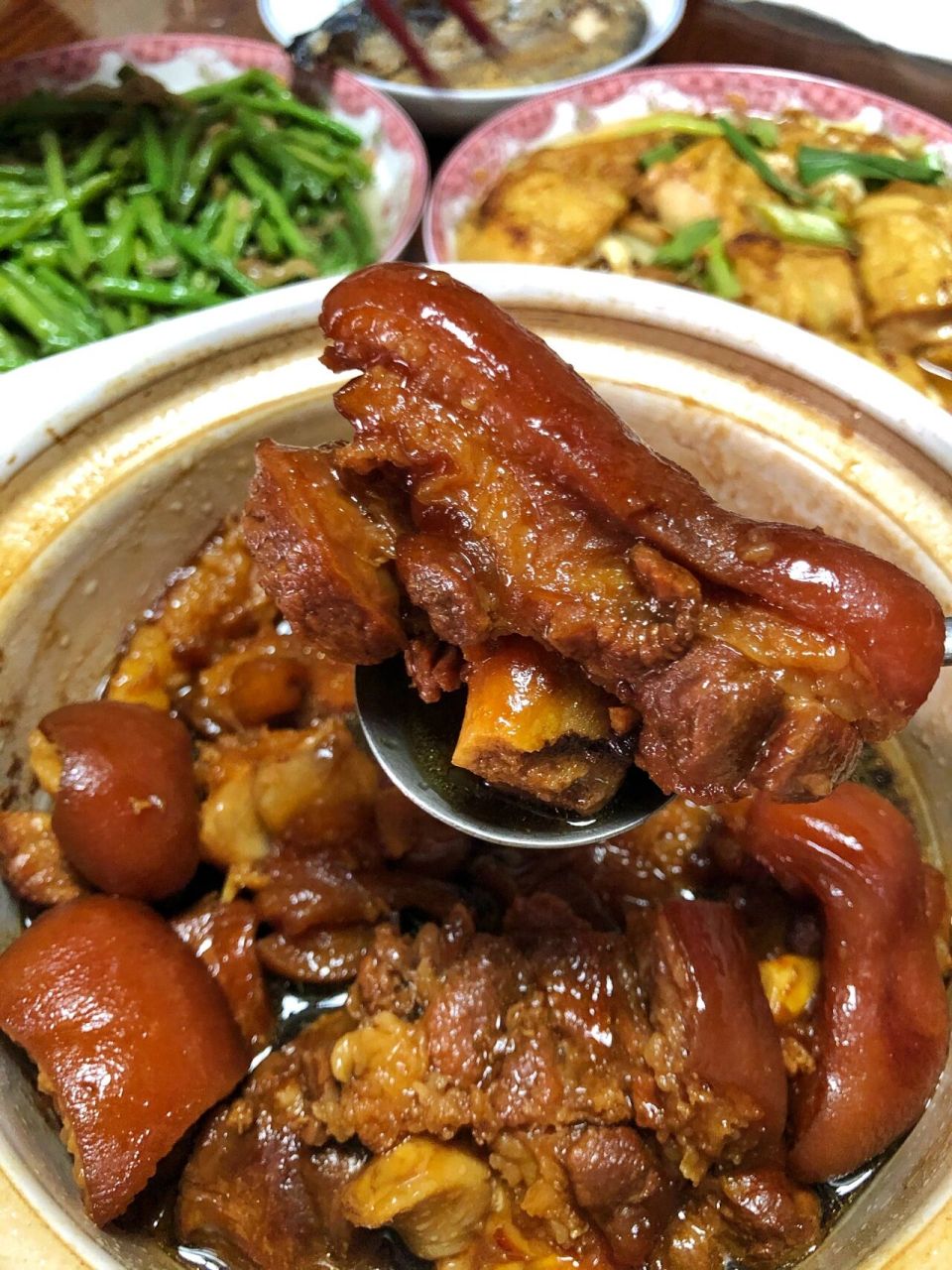 教程来了9999妈妈做的砂锅猪脚99潮汕家常菜 砂锅慢炖猪脚,口感