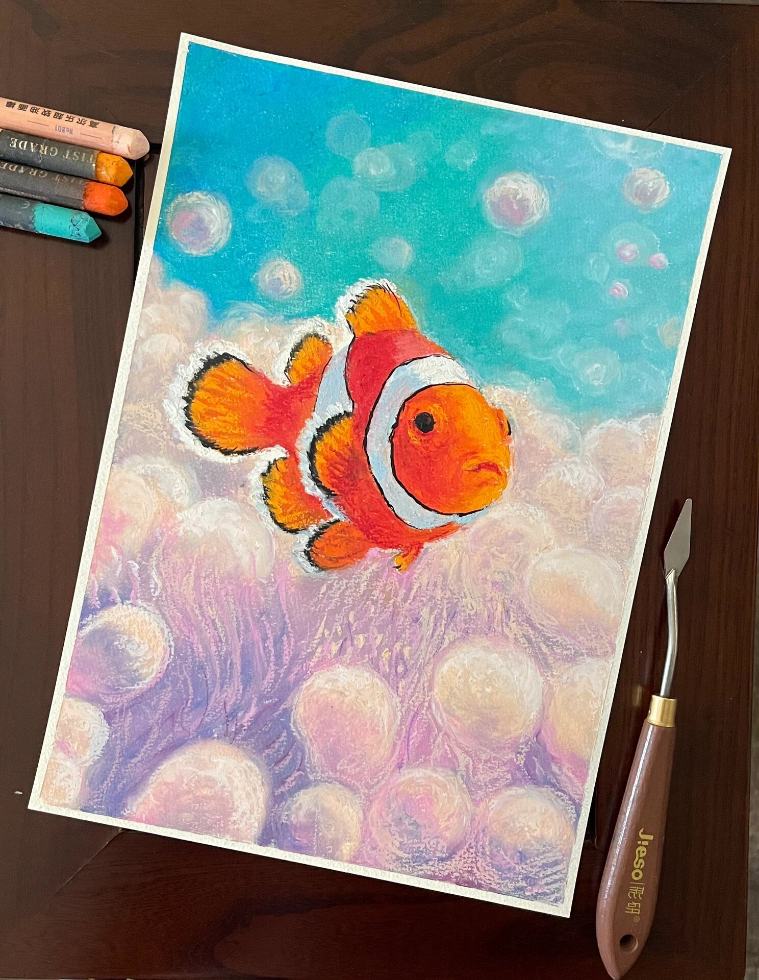 油画棒 小丑鱼(附步骤