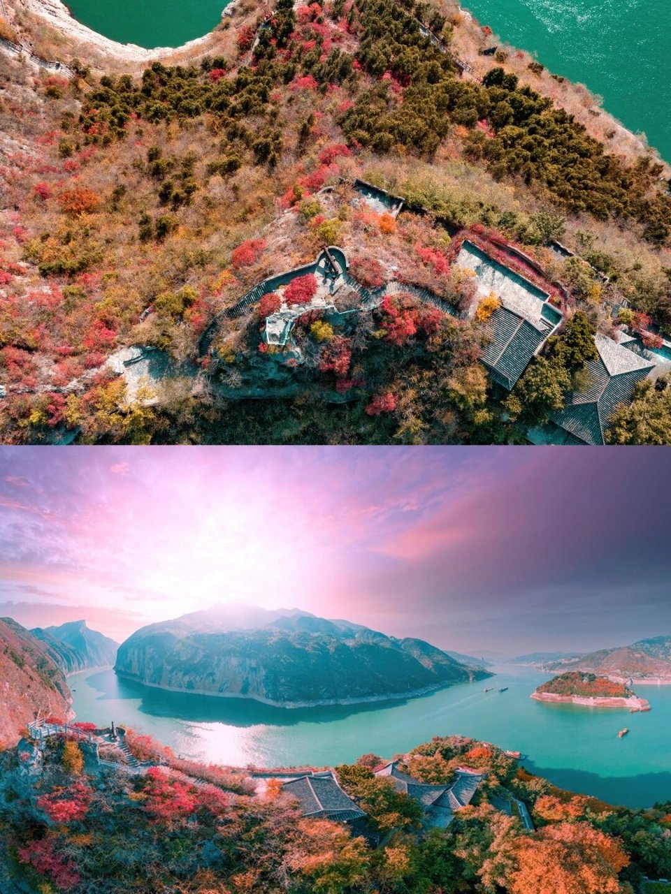 美美美7575赏长江三峡秋景,看百万亩红叶 深秋,三峡两岸万山红遍