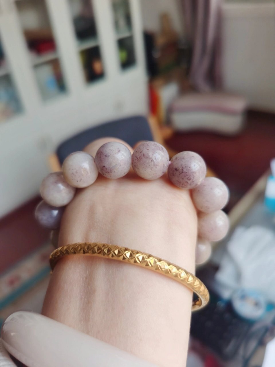 出坑回血手串篇 紫玉手串,卡14 ,紫色根很多,没怎么养,养养应该更紫