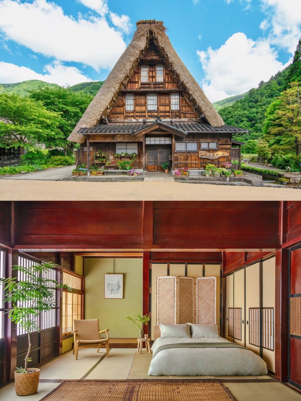 日本蕞美村落之一合掌村首次对外开放民宿7515 虽然刚从日本回来