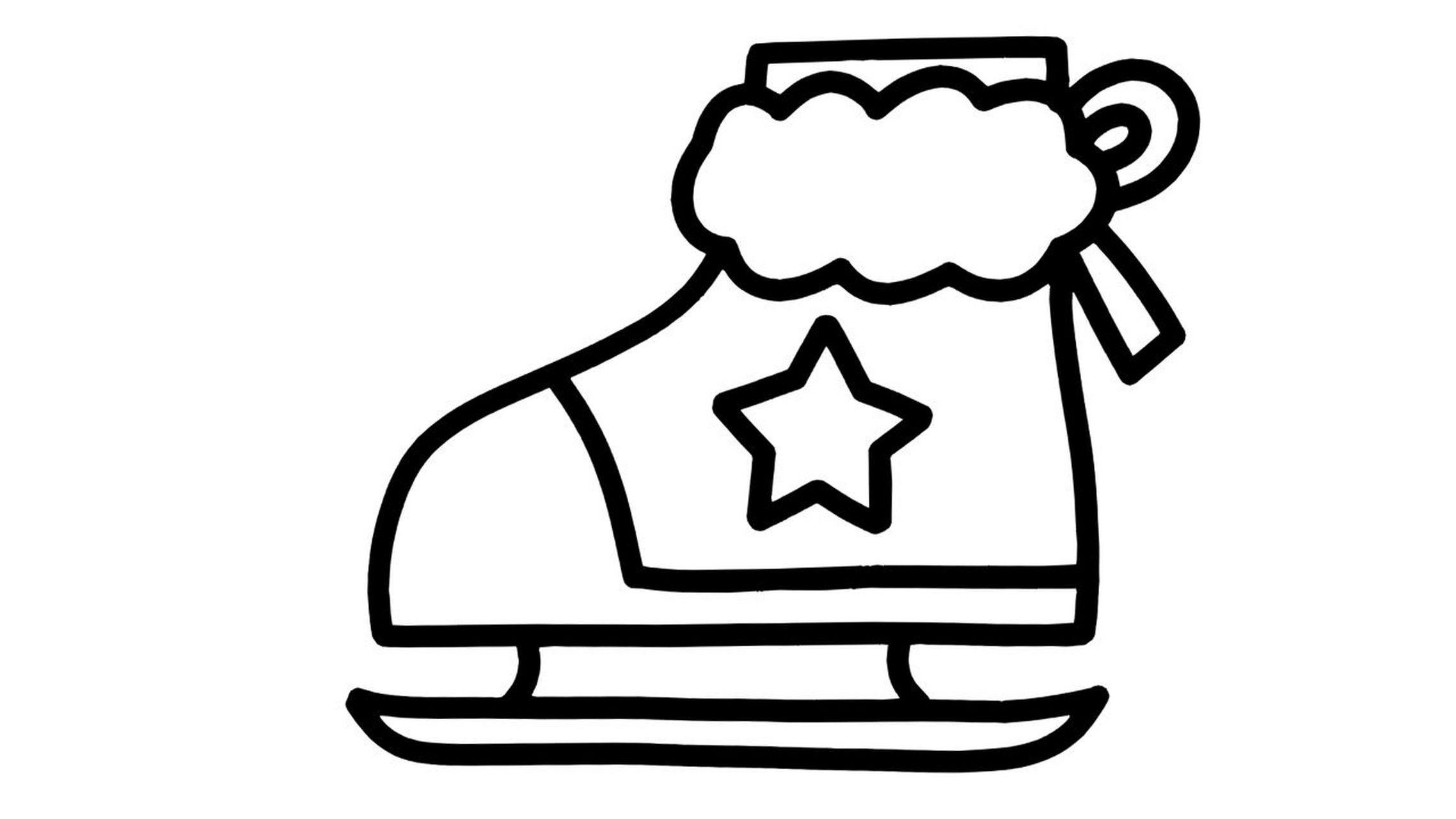 【简笔画素材分享47】6款卡通溜冰鞋 分享6款卡通溜冰鞋 高清线稿素材