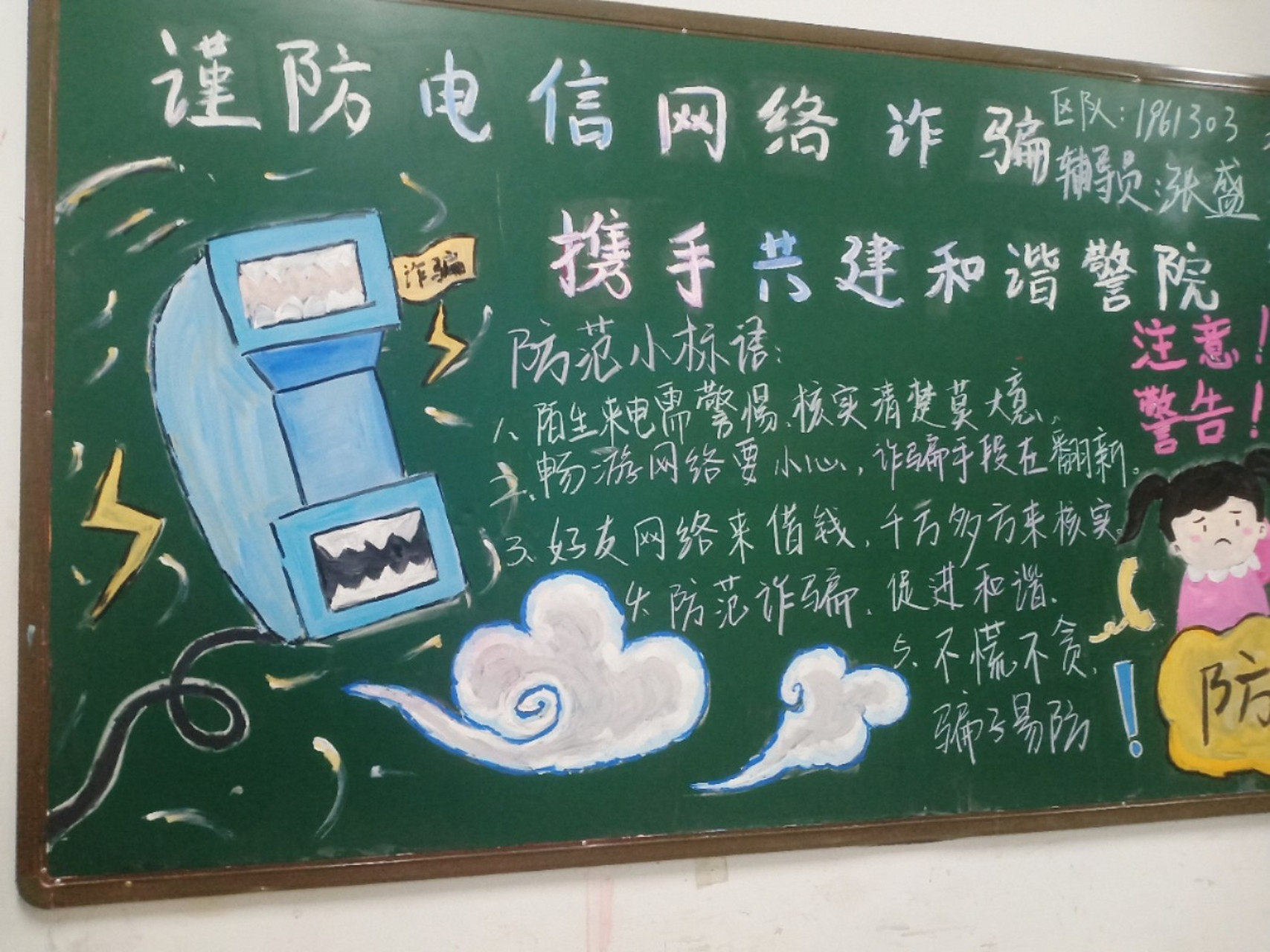 谨防网络诈骗主题‖警院黑板报 这是一期从网上找素材,然后东拼西凑