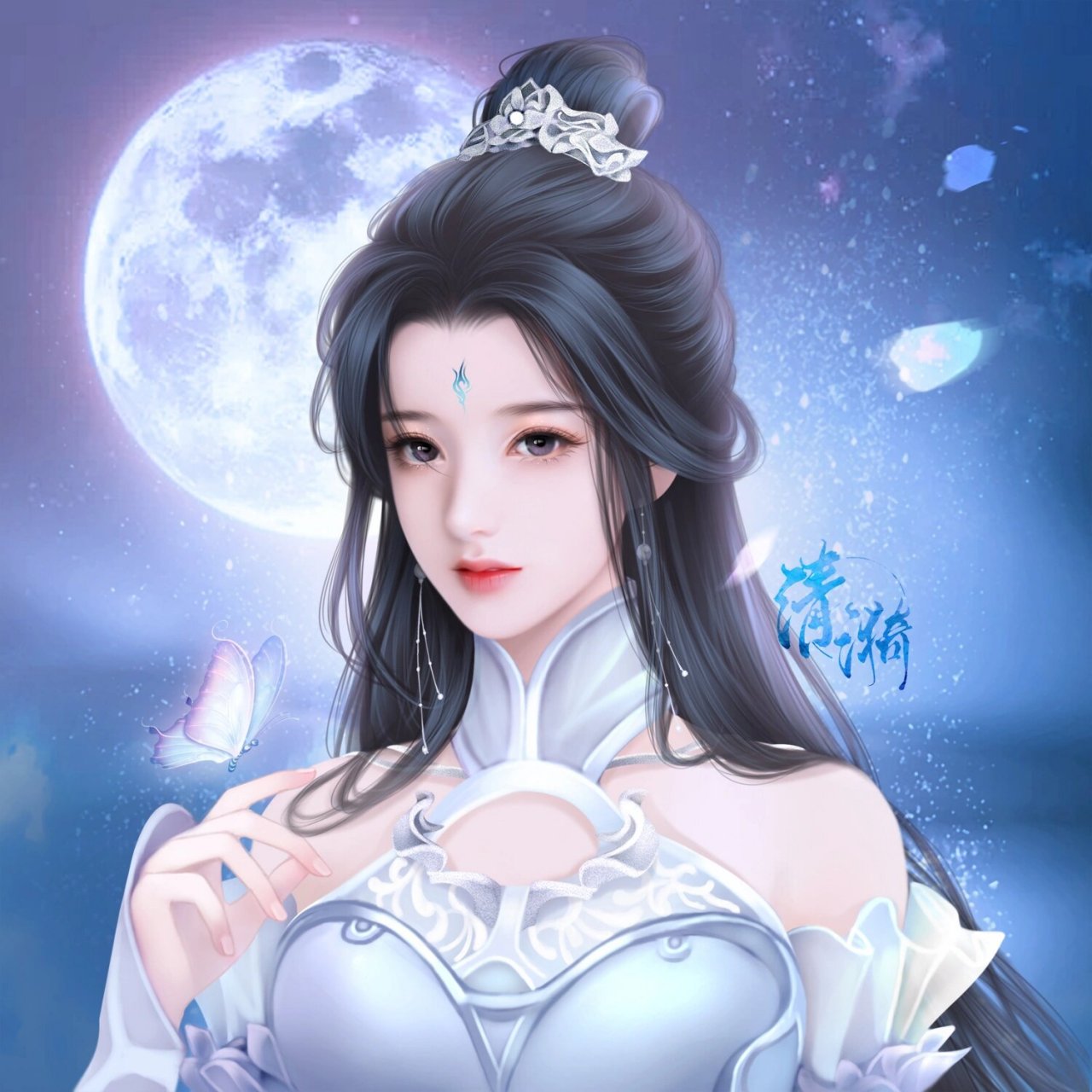 给客户画的完美世界里的清漪同人头像 给客户画的完美世界里的清漪