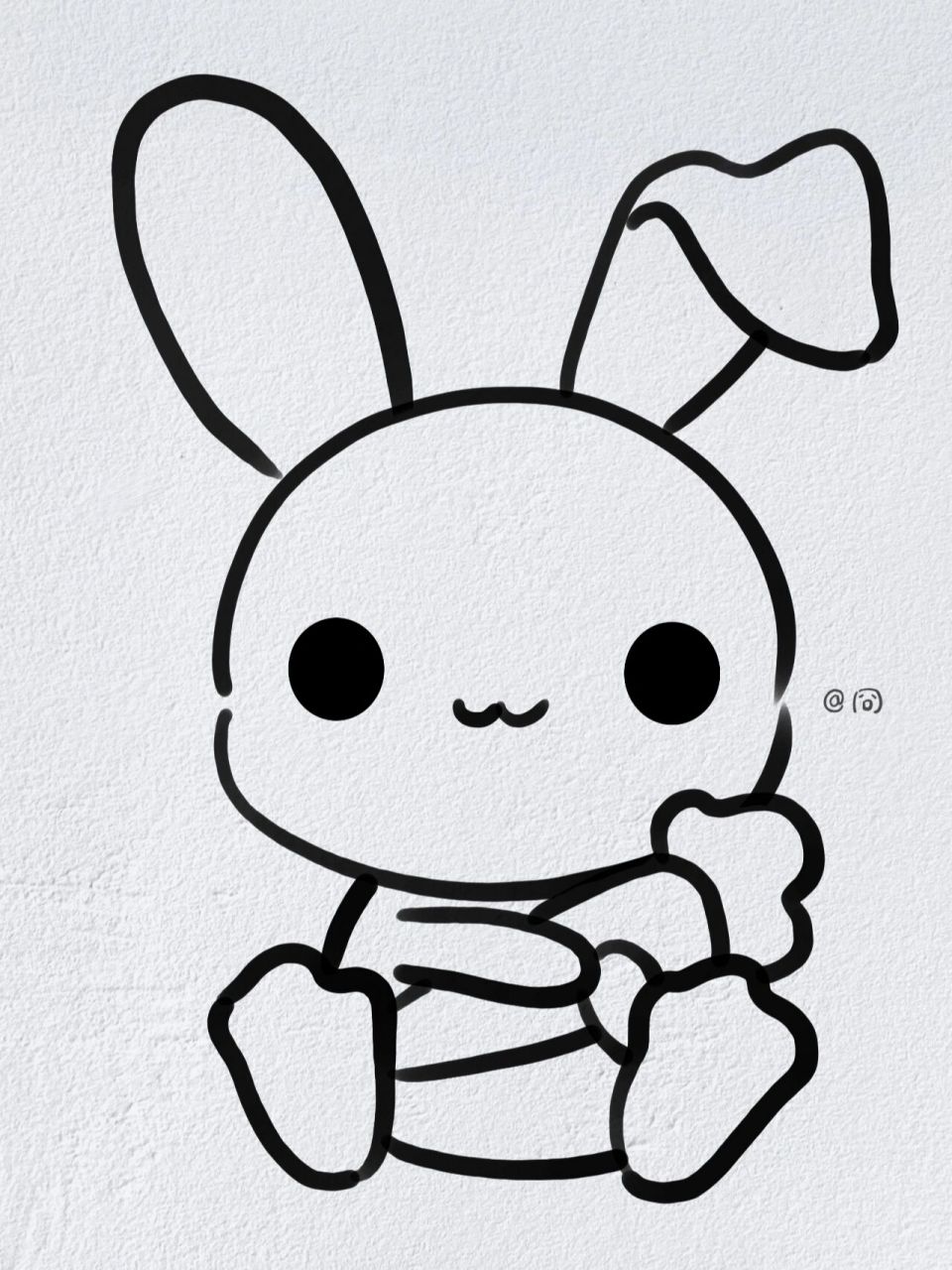 可爱的小兔子 简笔画图片