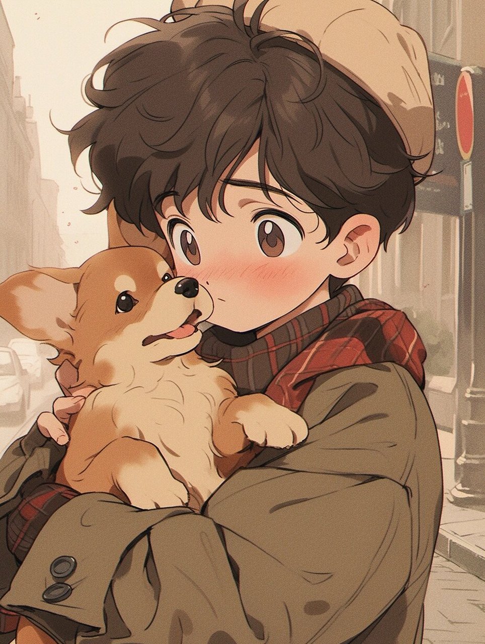 宫崎骏风格的治愈系可爱男生头像 总有一天,你会遇到一个人,他的光芒