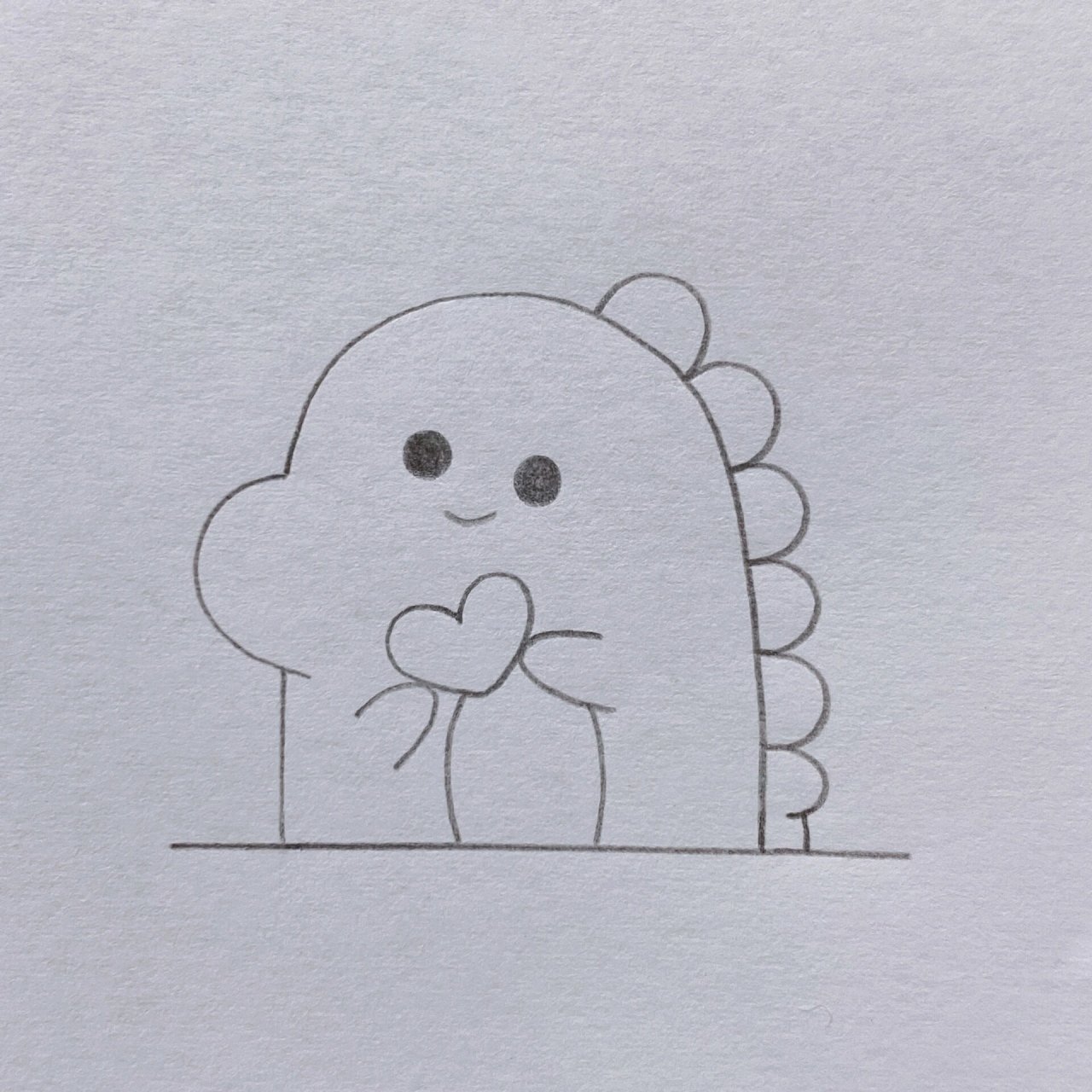 可爱小恐龙简笔画教程