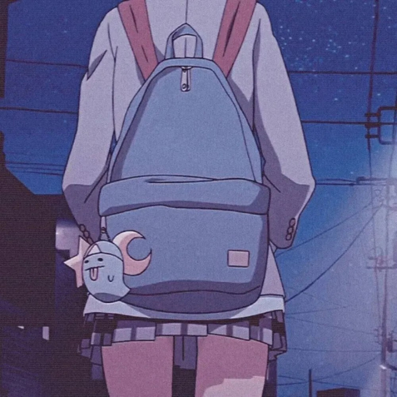 女生背影背书包头像