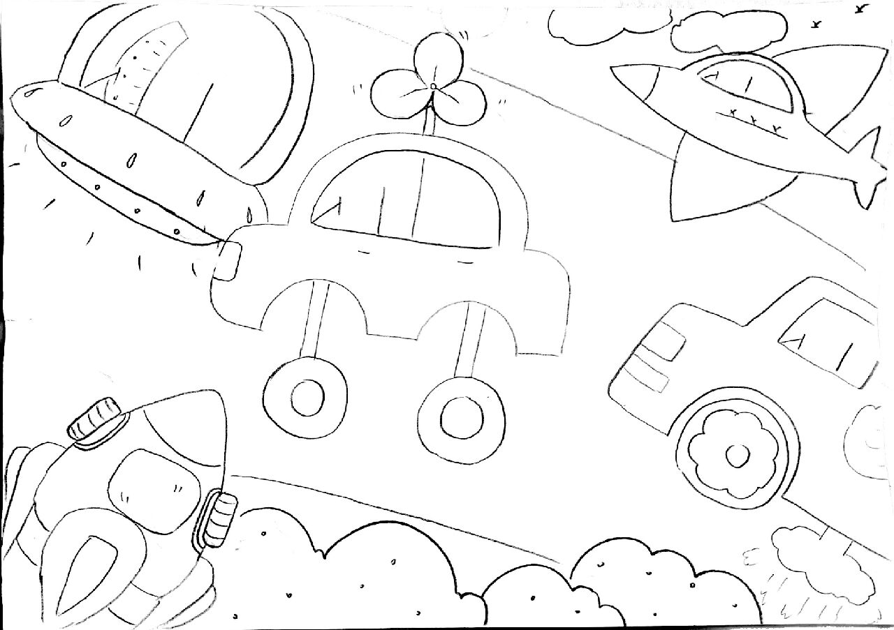 幼师考编主题画～未来的交通工具
