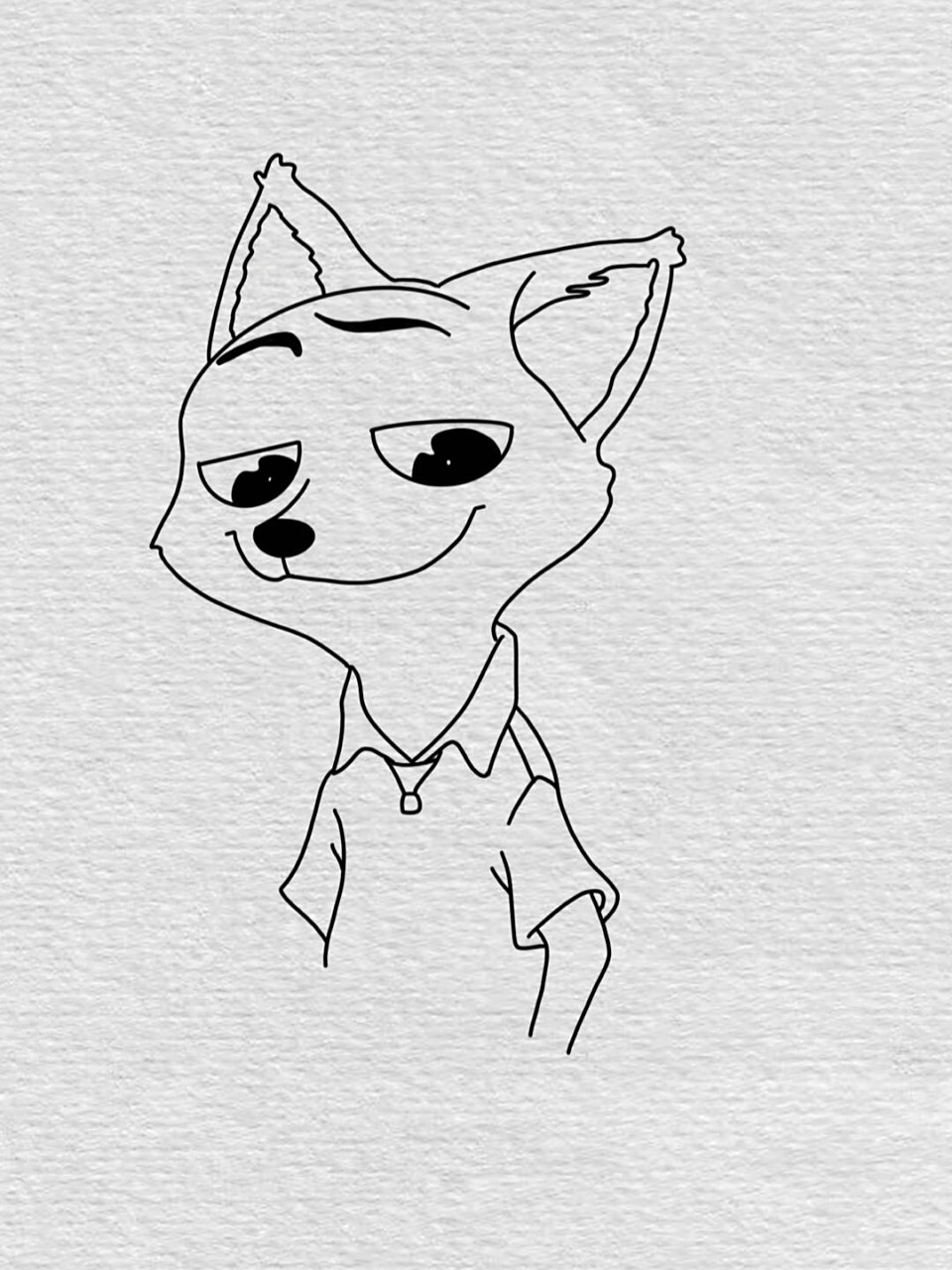 疯狂动物城人物尼克简笔画教程(65) 晚安吧