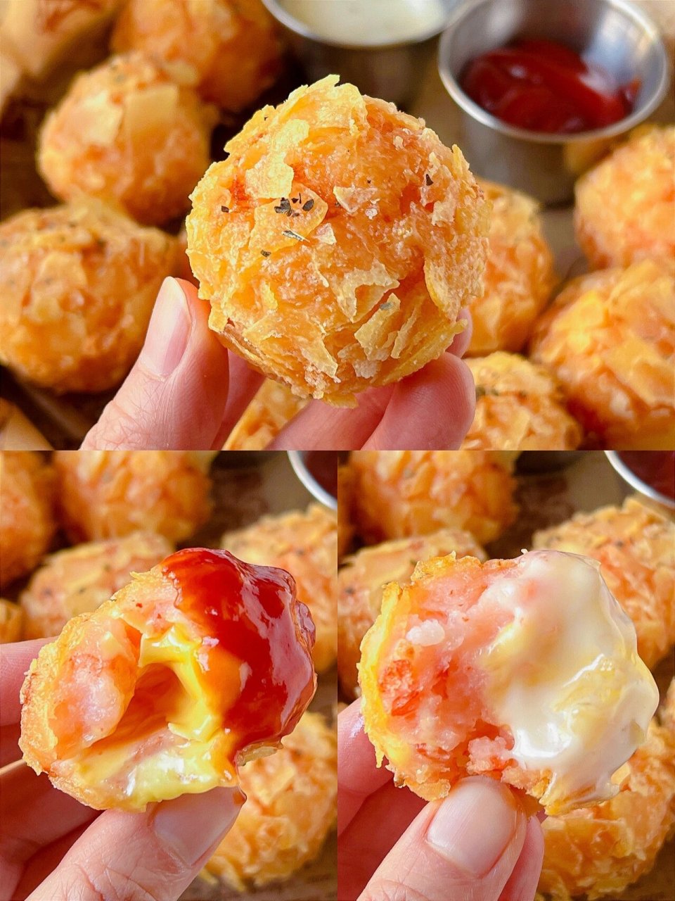 海底捞简易版熔岩芝士虾球7515一口爆浆太满足 今天做了超好吃的