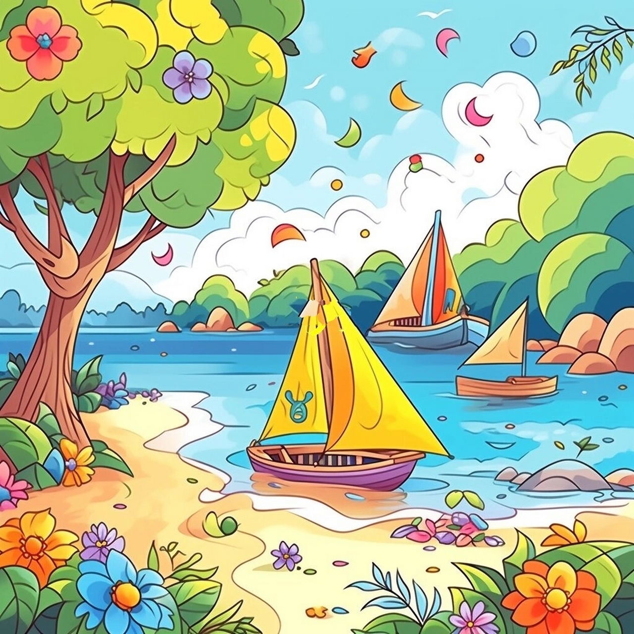 🌈🖌️" 今天分享一些儿童风景涂色的小技巧和乐趣,让我们一起