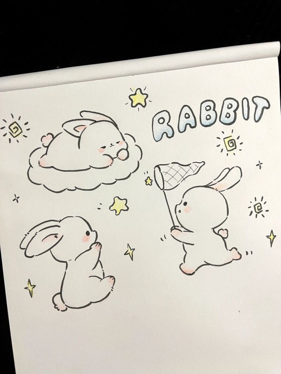 小兔子的简笔画 萌萌图片