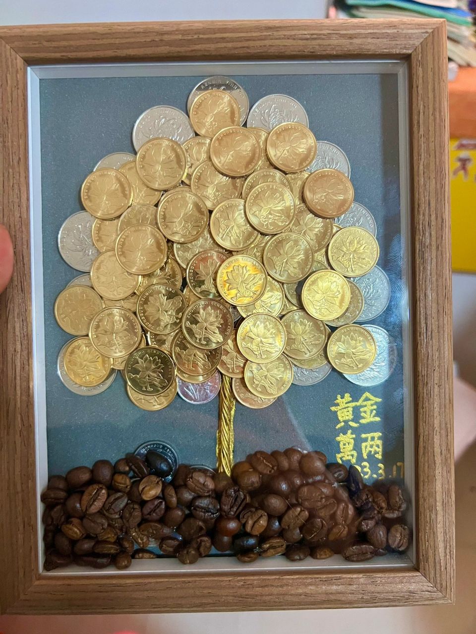 闺蜜乔迁新居,手工diy制作硬币金钱树 闺蜜新居乔迁之喜,就说不摆酒