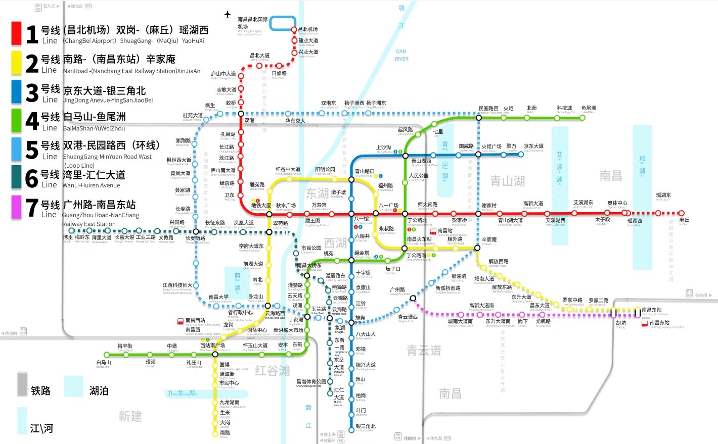 南昌地铁线路图