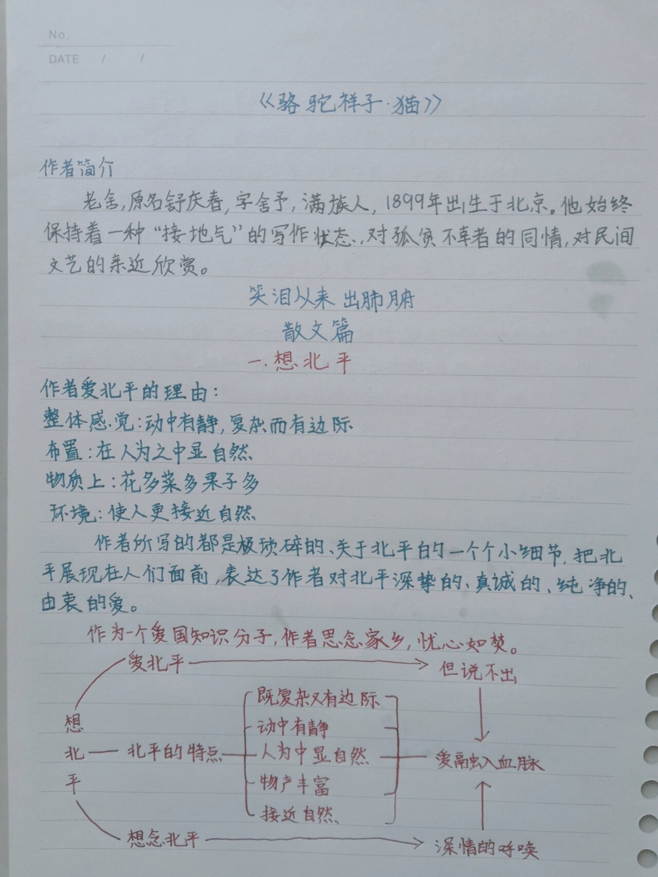 想北平批注及笔记