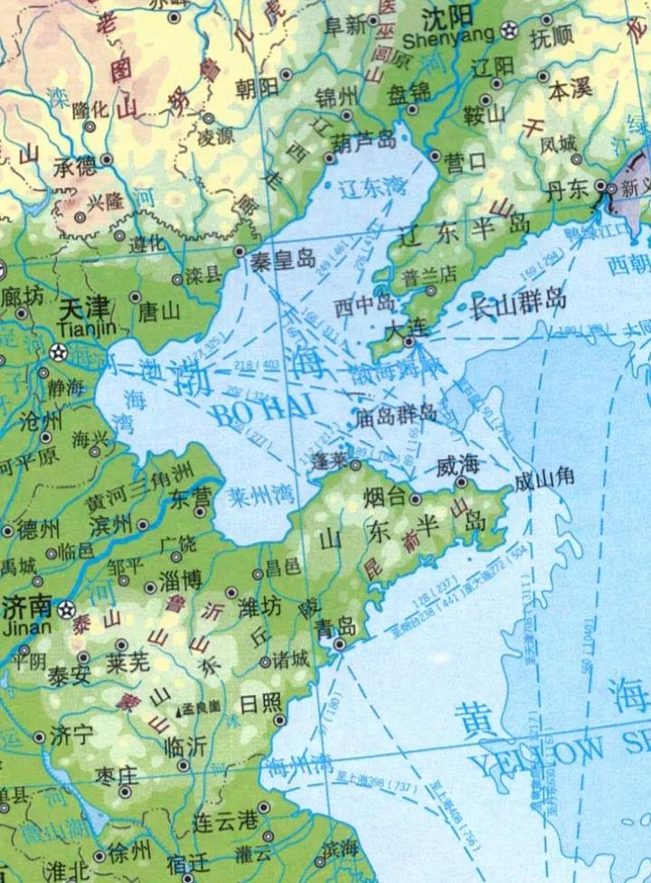 渤海海区划分图图片